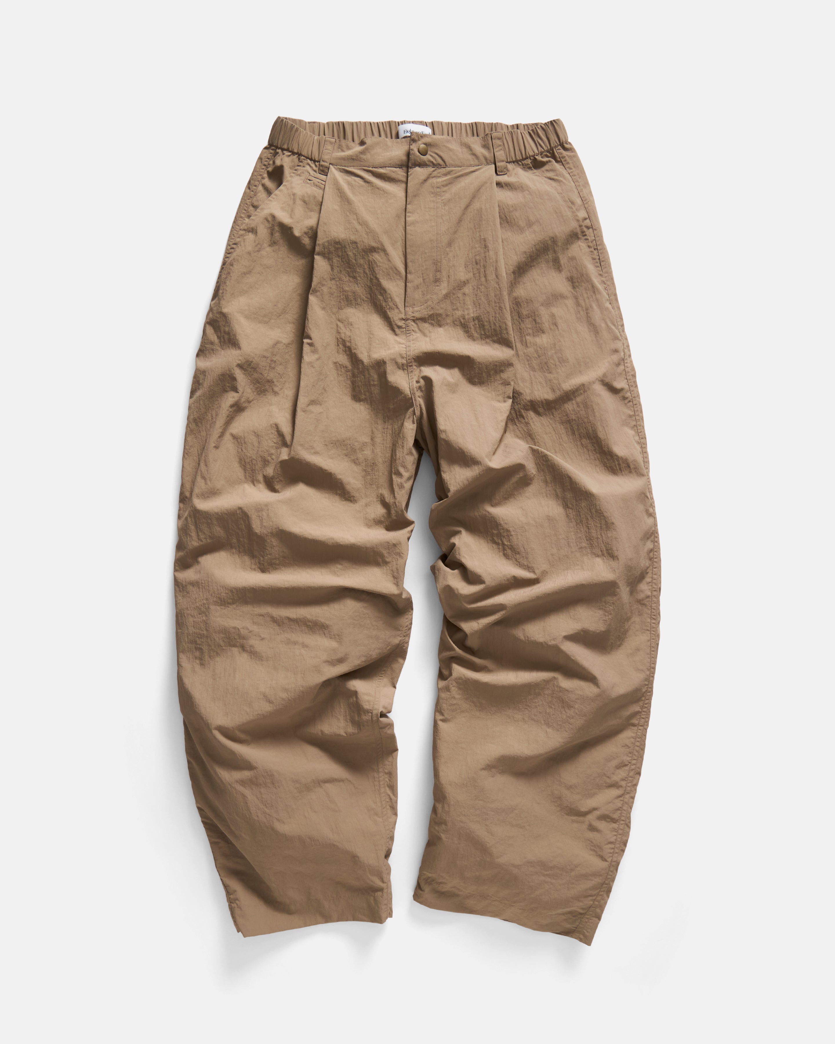KELL PLEATED BIG PANT - WALNUT FEATHERWEIGHT MICRO RIPSTOP NYLON