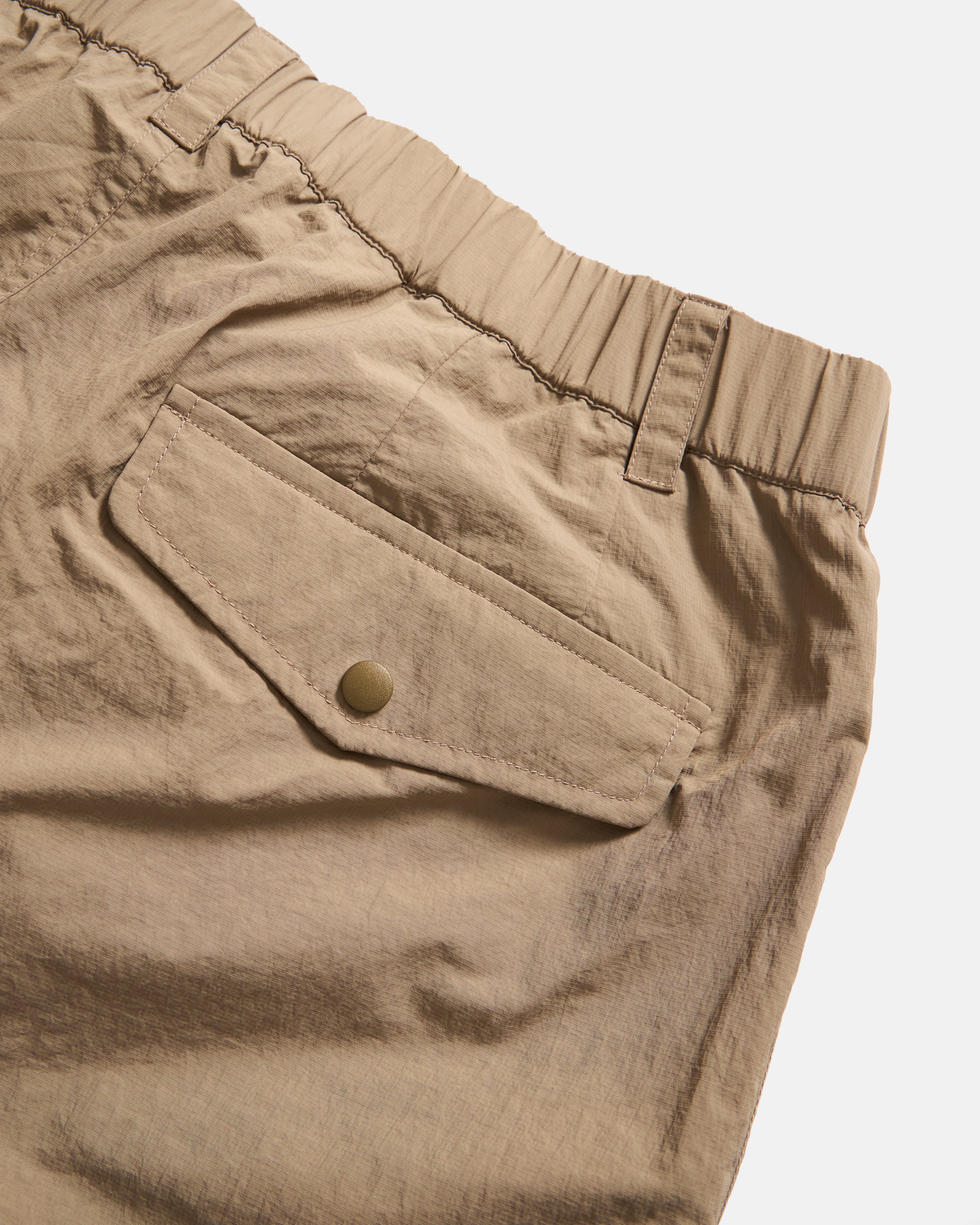KELL PLEATED BIG PANT - WALNUT FEATHERWEIGHT MICRO RIPSTOP NYLON