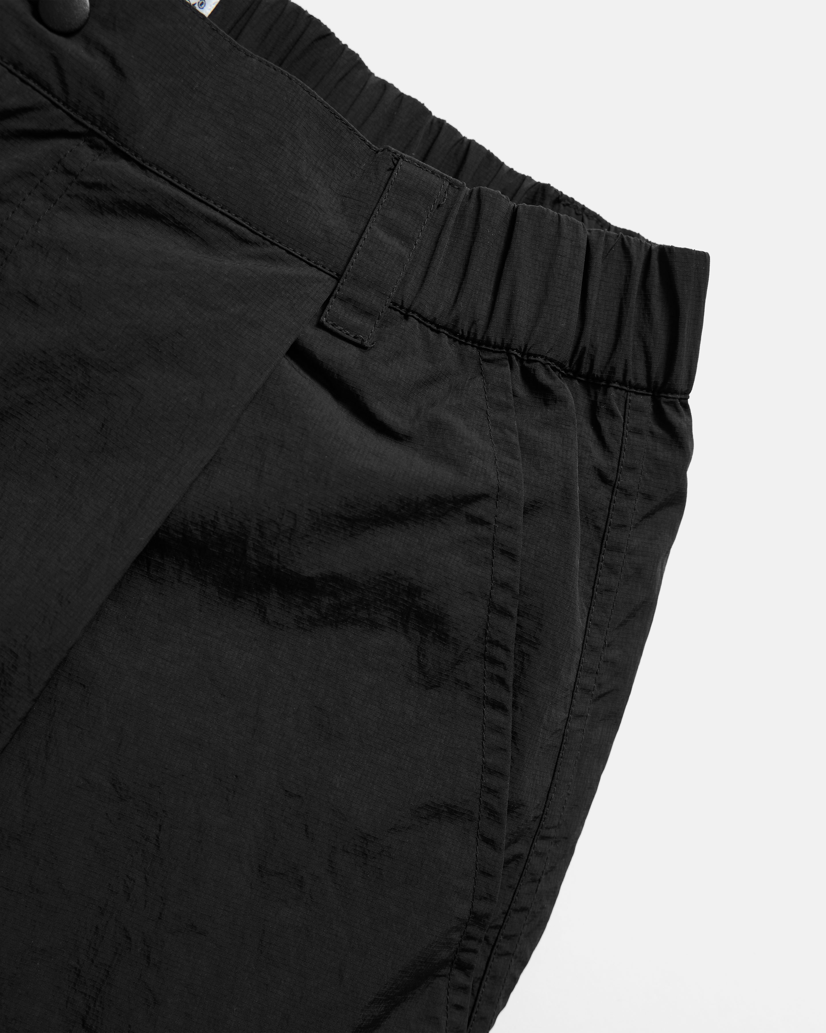 KELL PLEATED BIG PANT - BLACK FEATHERWEIGHT MICRO RIPSTOP NYLON