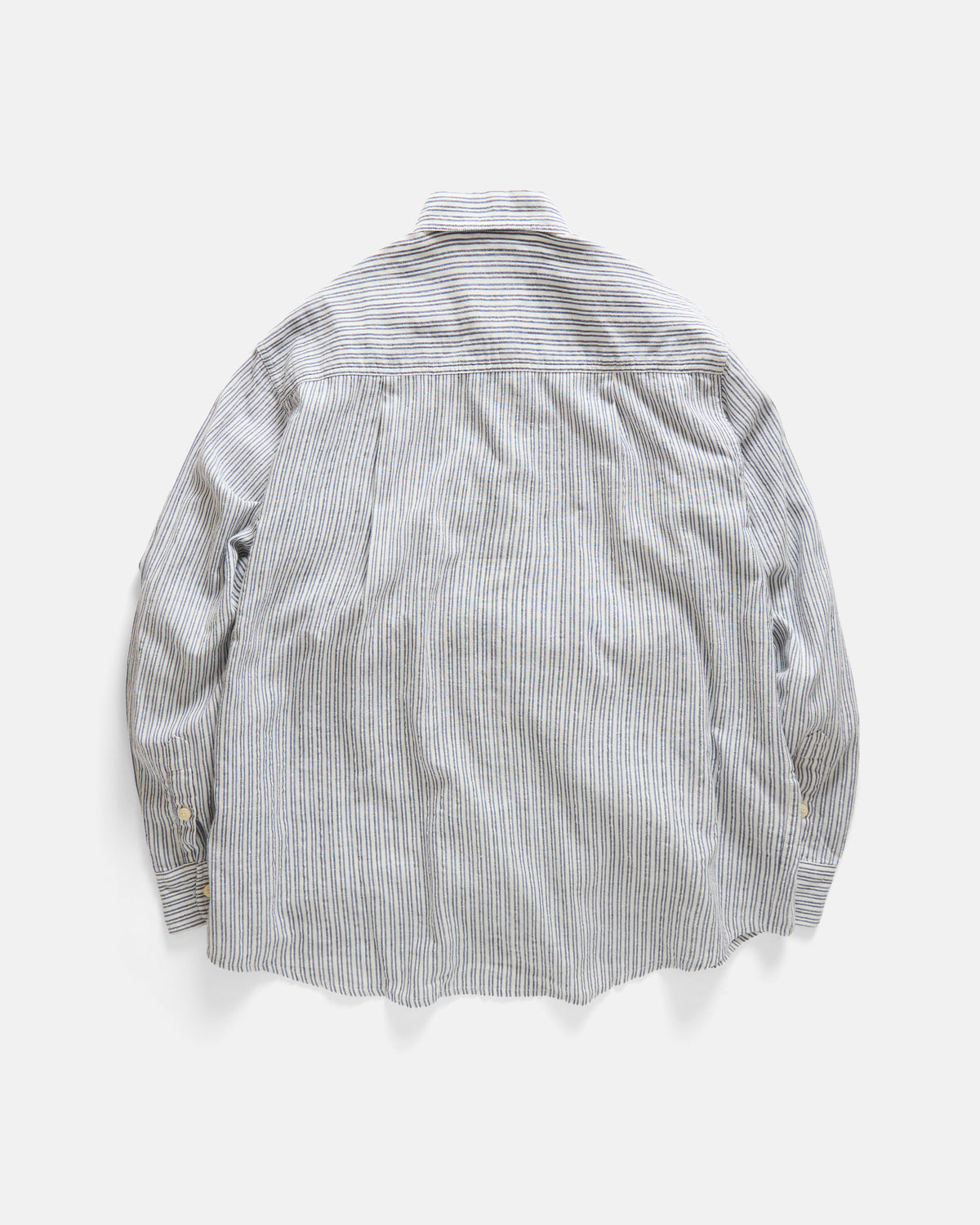 LS EASY WORK SHIRT - WHITE / BARELY INDIGO / FRENCH INDIGO HANDLOOM STRIPED COTTON