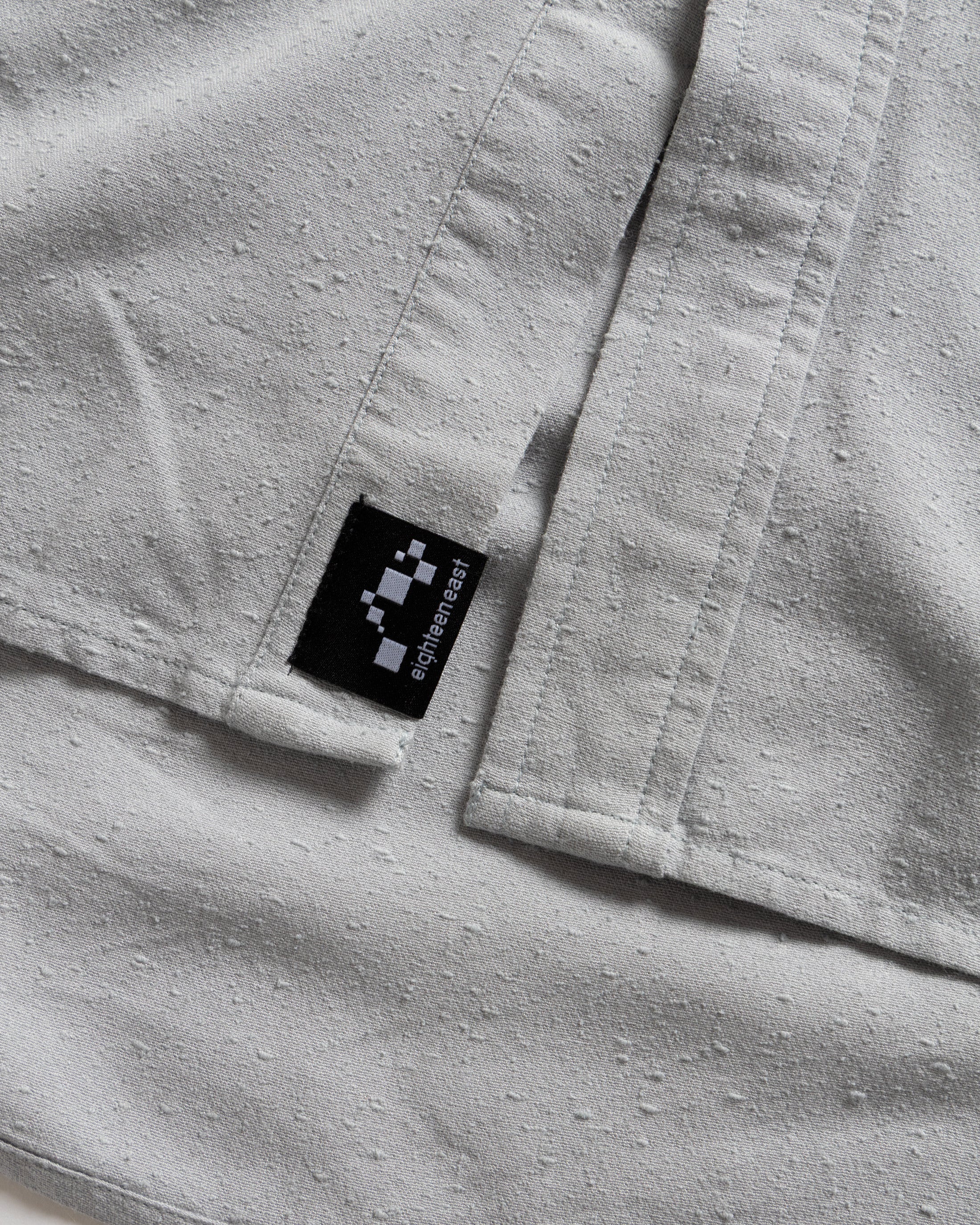 LS EASY WORK SHIRT - MIST GRAY "TECH SHANTUNG" BOUCLE
