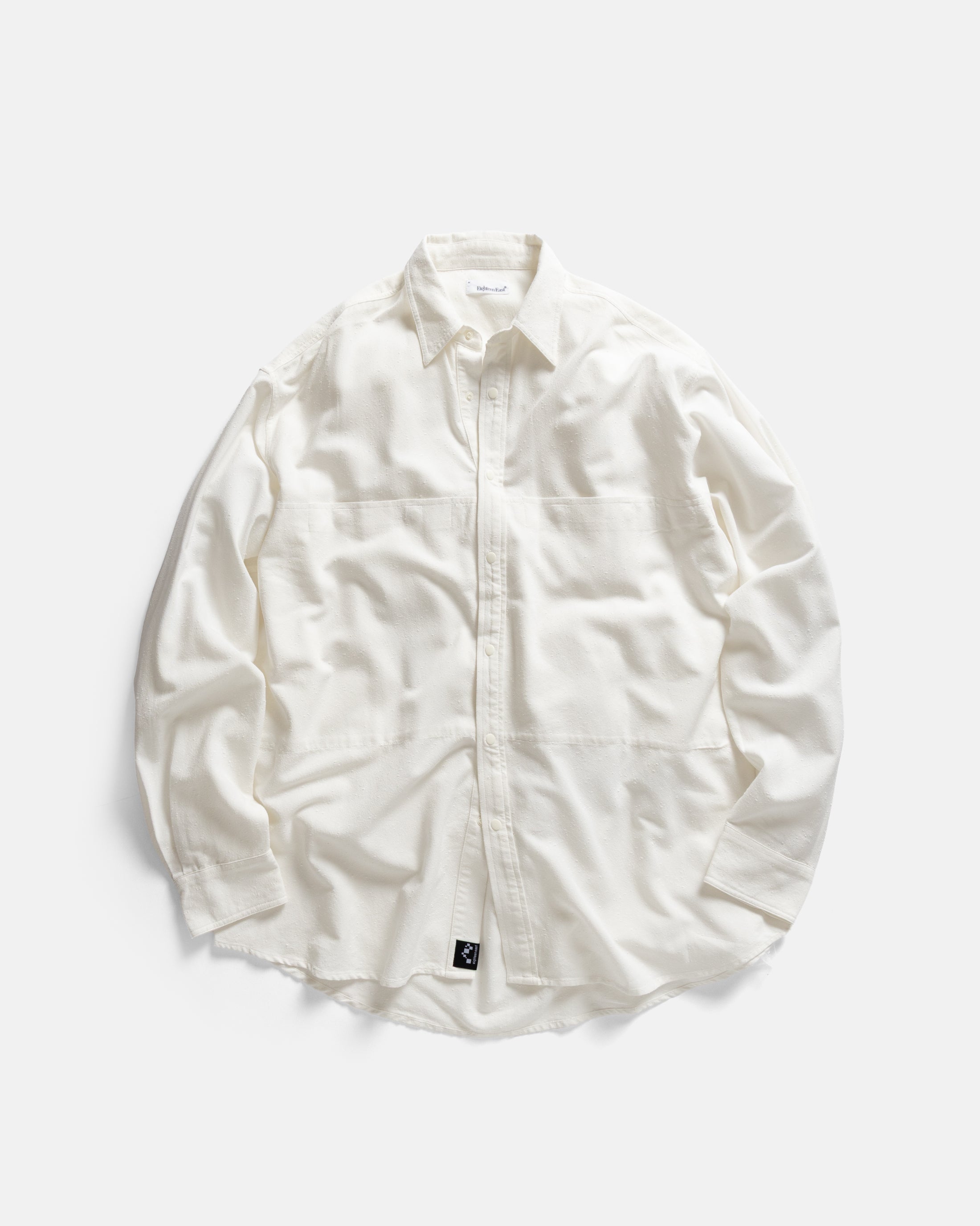 LS EASY WORK SHIRT - SALT "TECH SHANTUNG" BOUCLE