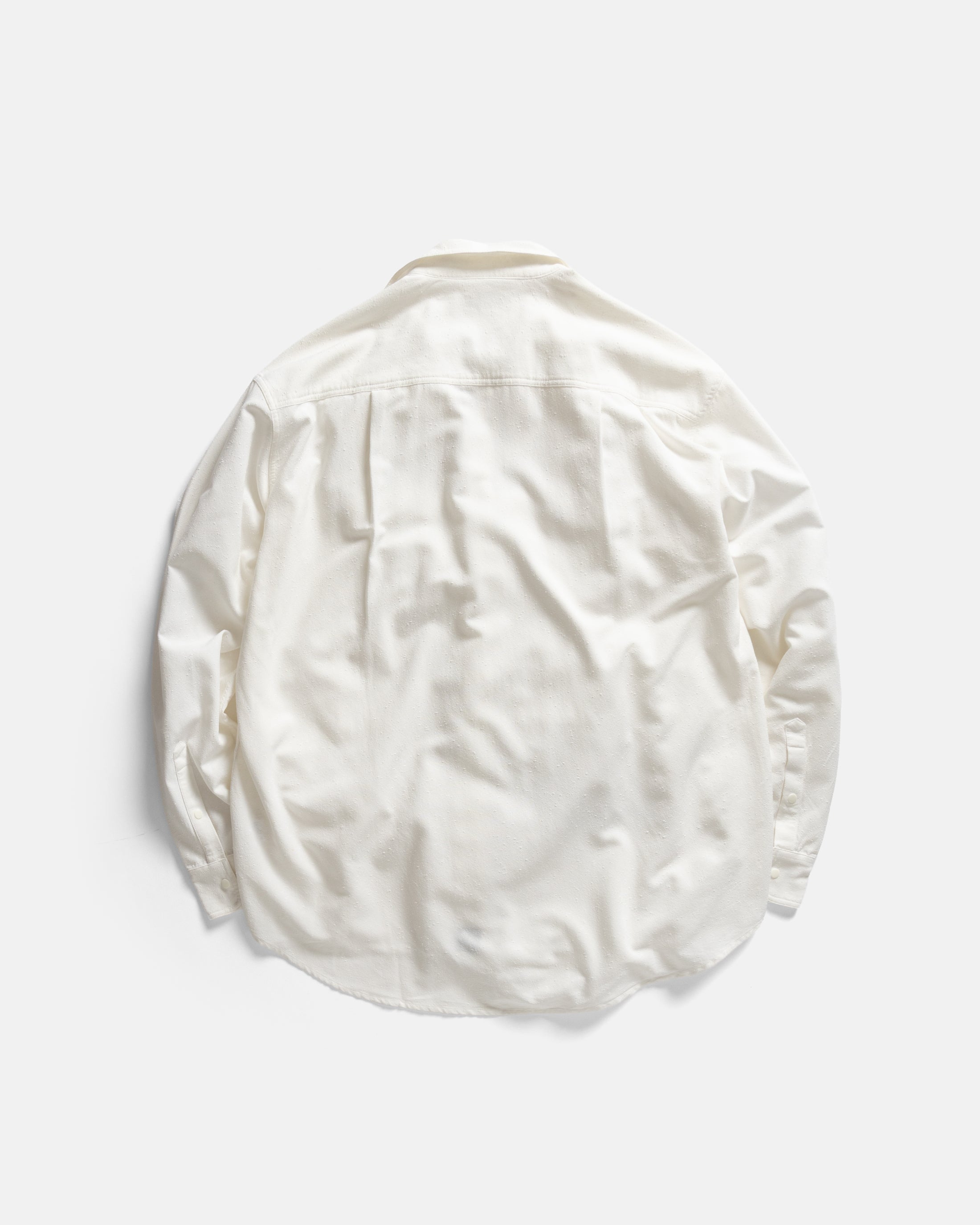 LS EASY WORK SHIRT - SALT "TECH SHANTUNG" BOUCLE