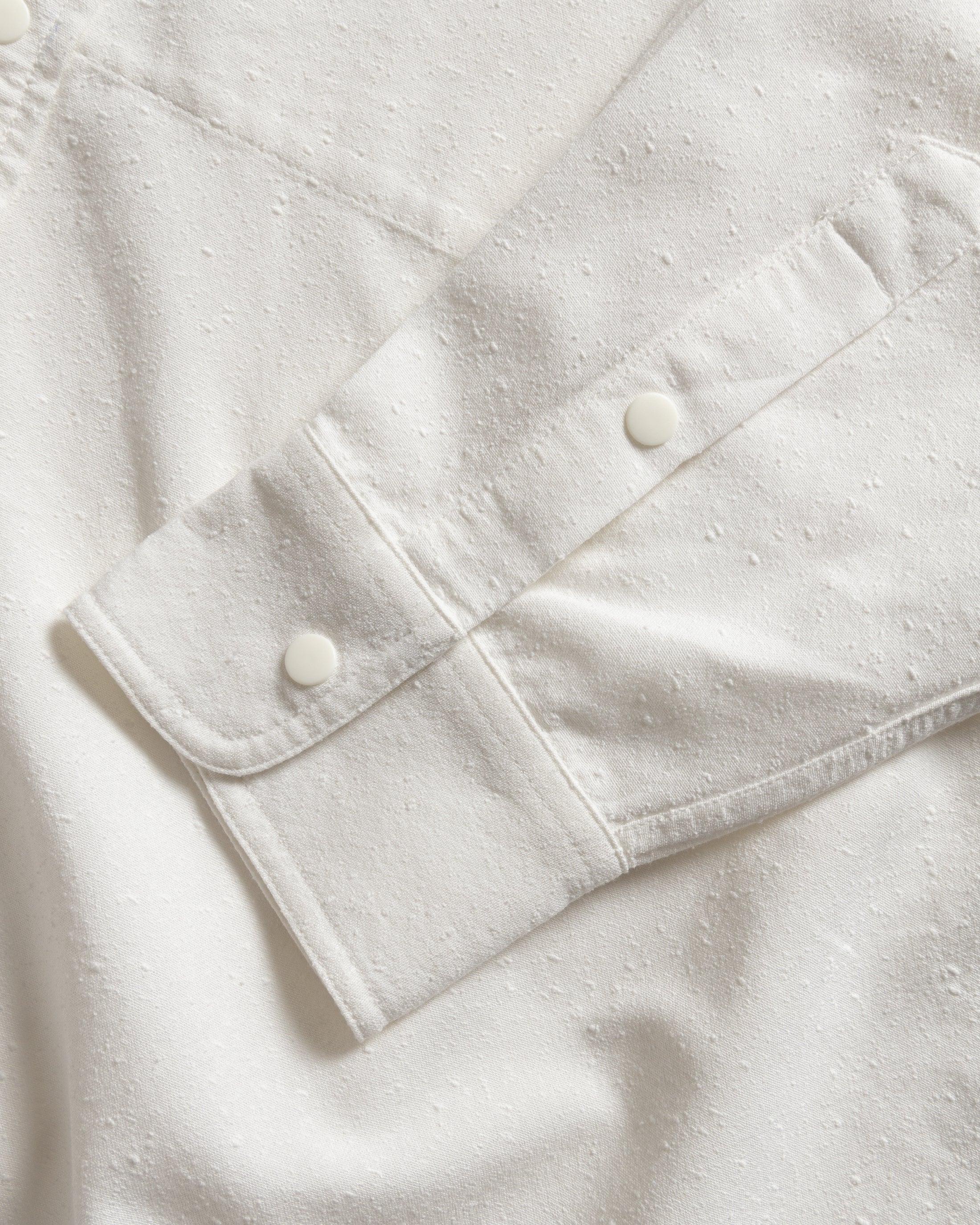 LS EASY WORK SHIRT - SALT "TECH SHANTUNG" BOUCLE