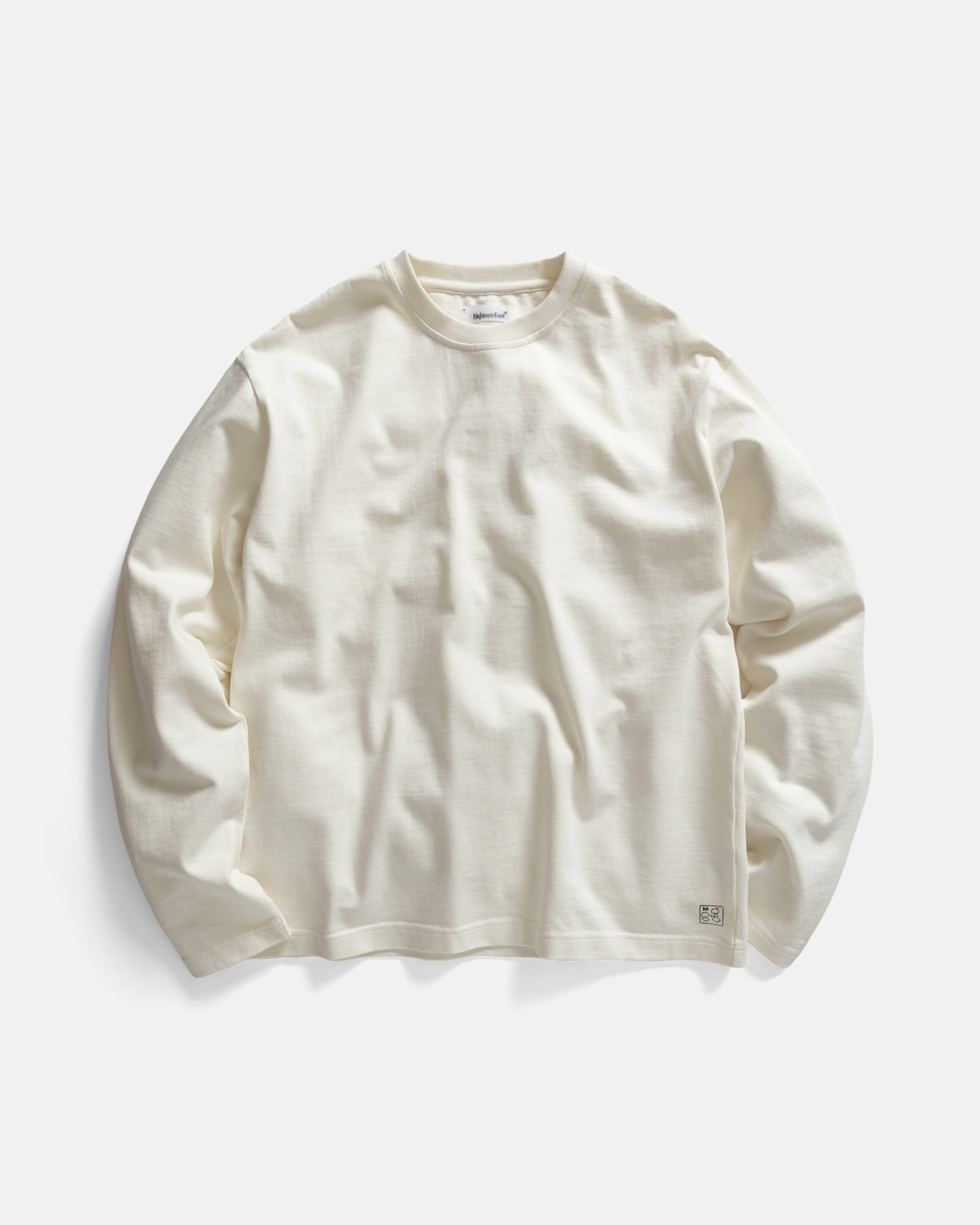 L/S MOORE HEAVYWEIGHT TEE - WHITE 12.25 oz. COTTON JERSEY
