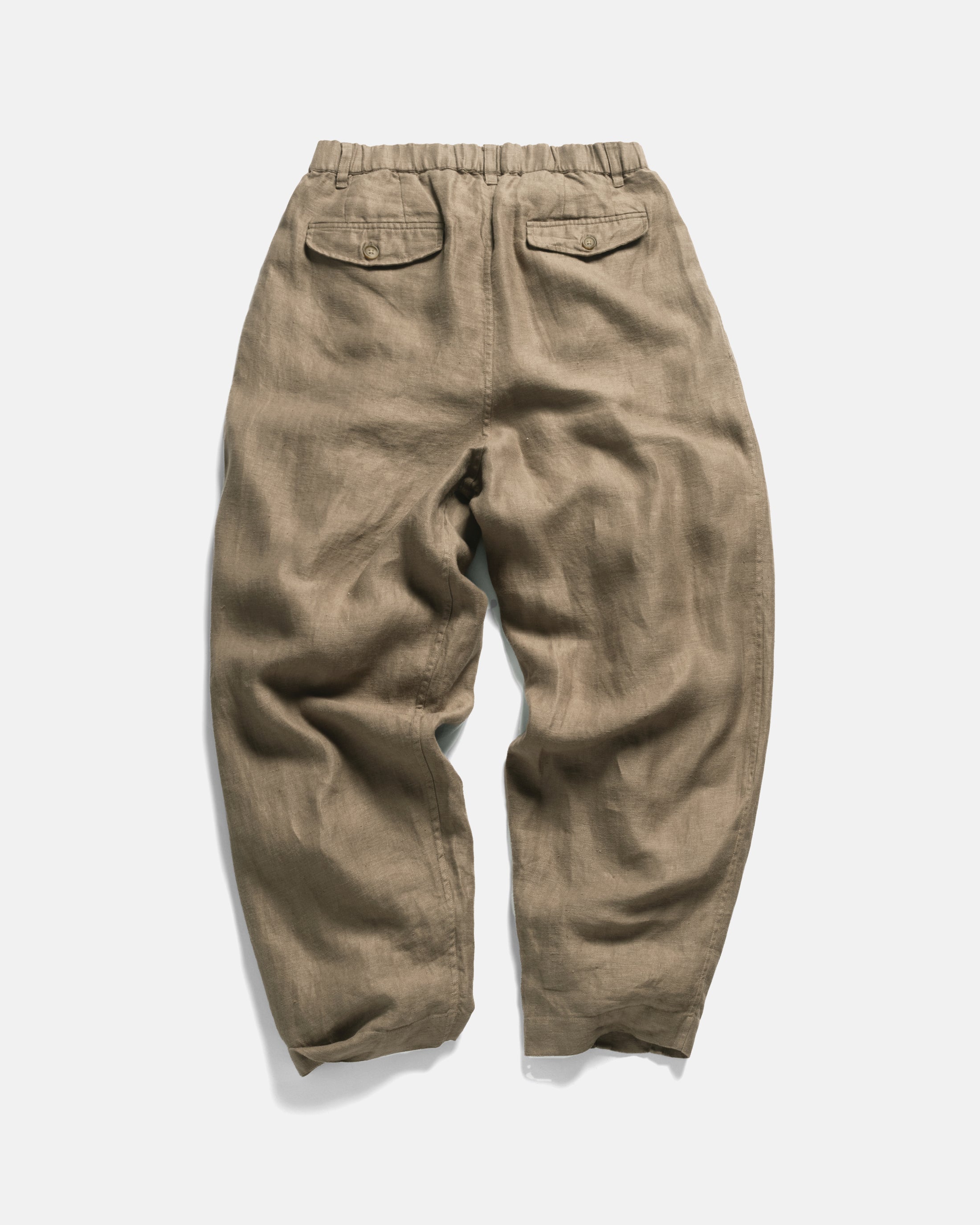 KELL PLEATED BIG PANT - FALLEN ROCK LINEN TWILL
