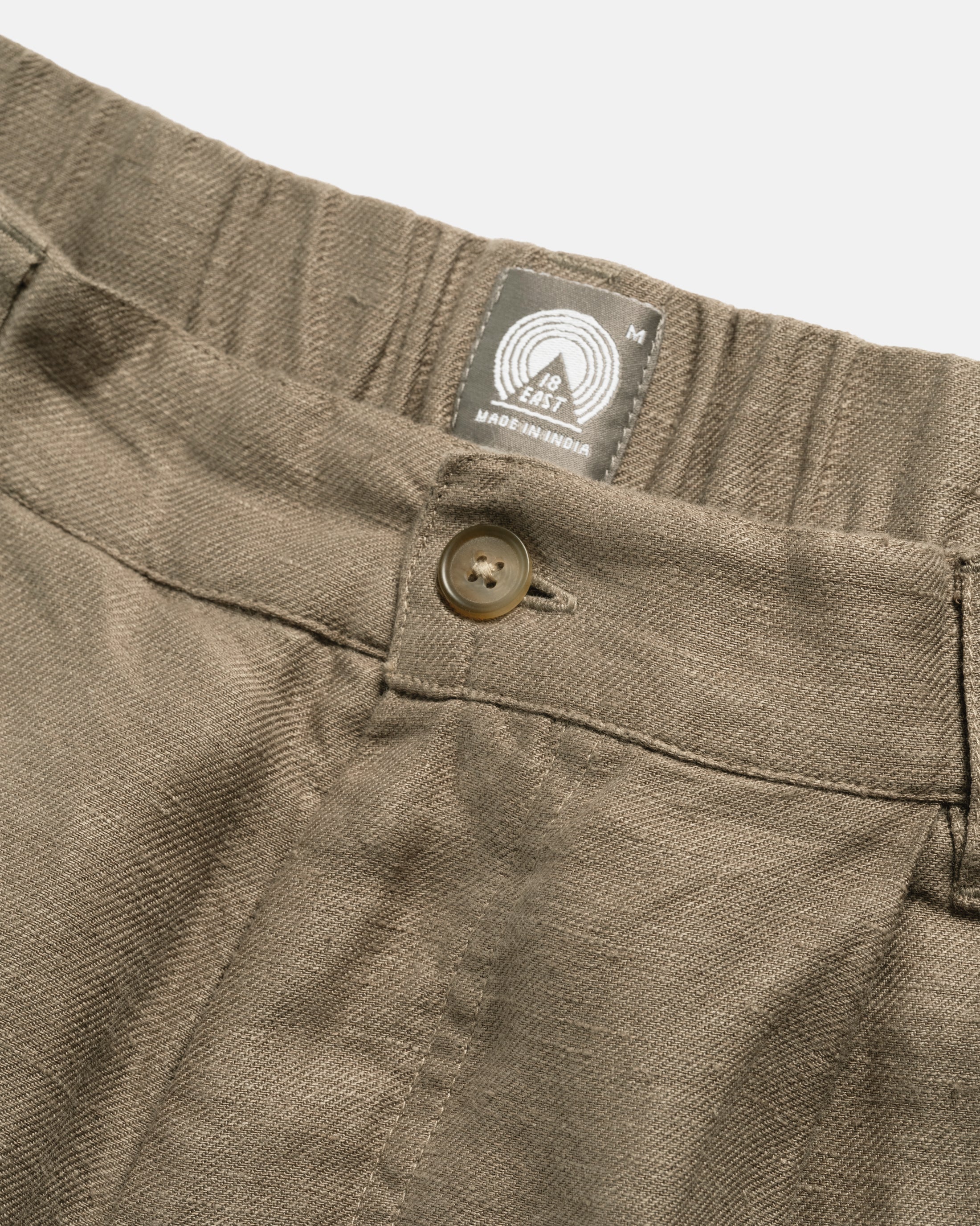 KELL PLEATED BIG PANT - FALLEN ROCK LINEN TWILL