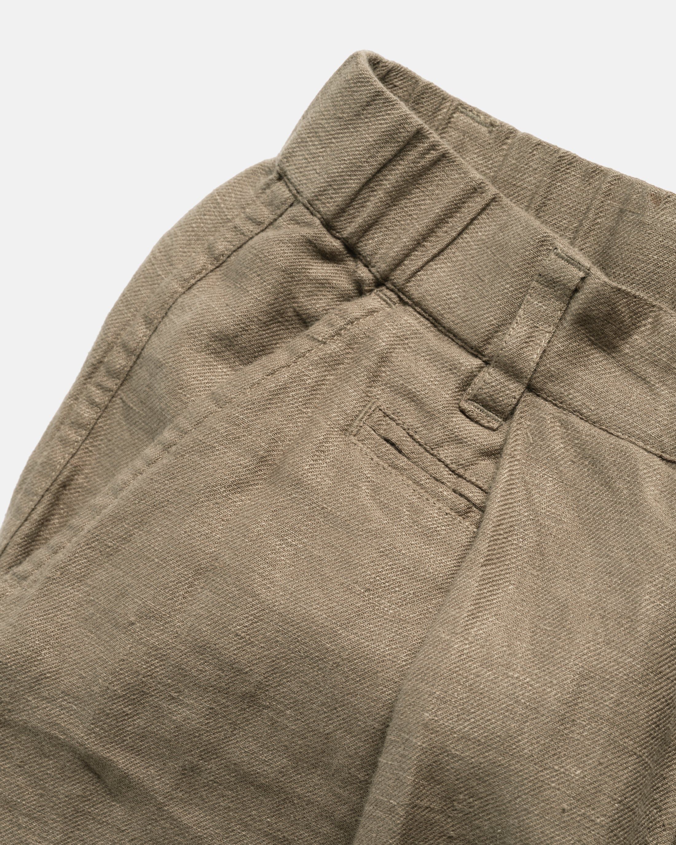 KELL PLEATED BIG PANT - FALLEN ROCK LINEN TWILL