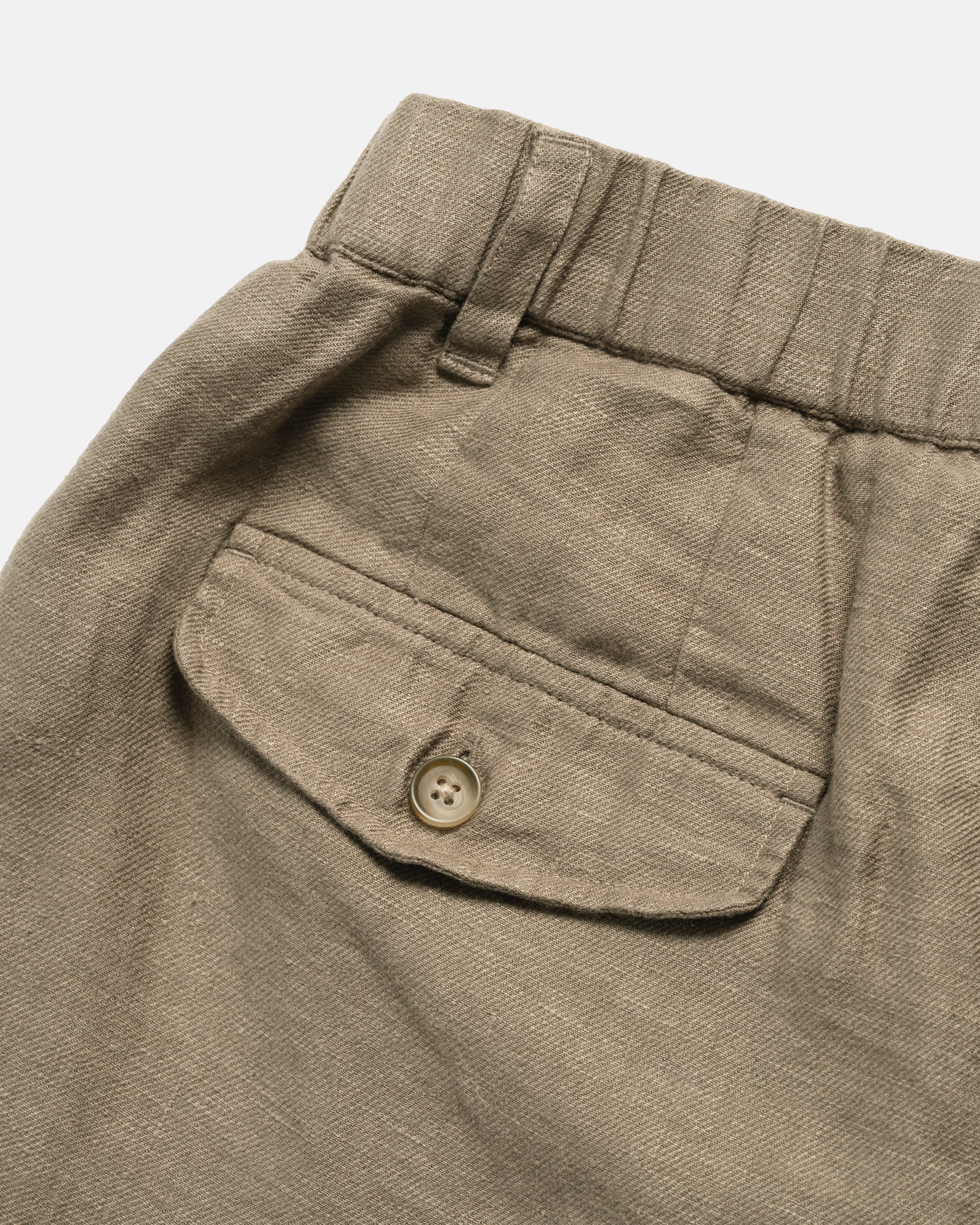 KELL PLEATED BIG PANT - FALLEN ROCK LINEN TWILL