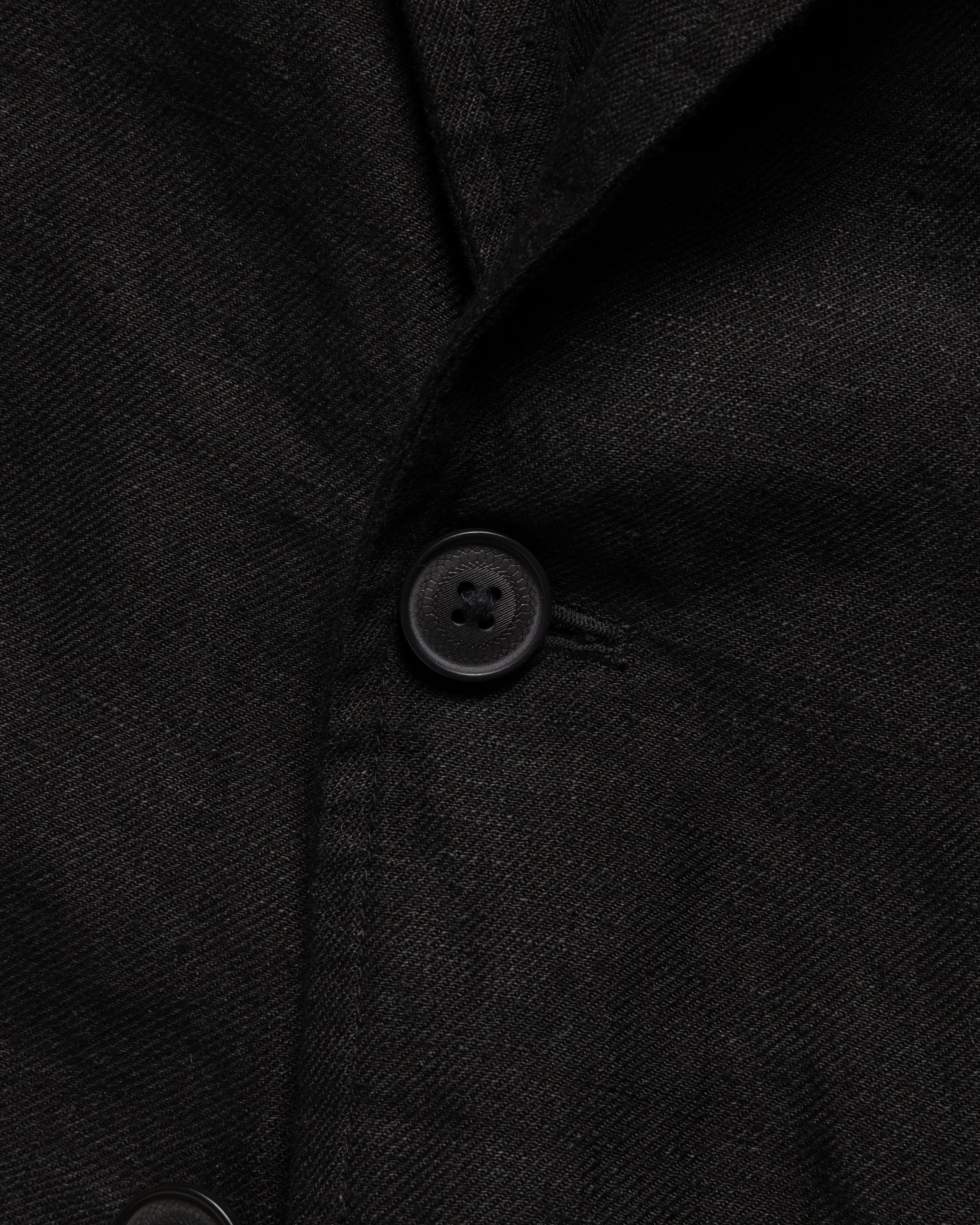 BRERA SINGLE BREASTED BLAZER - BLACK LINEN TWILL