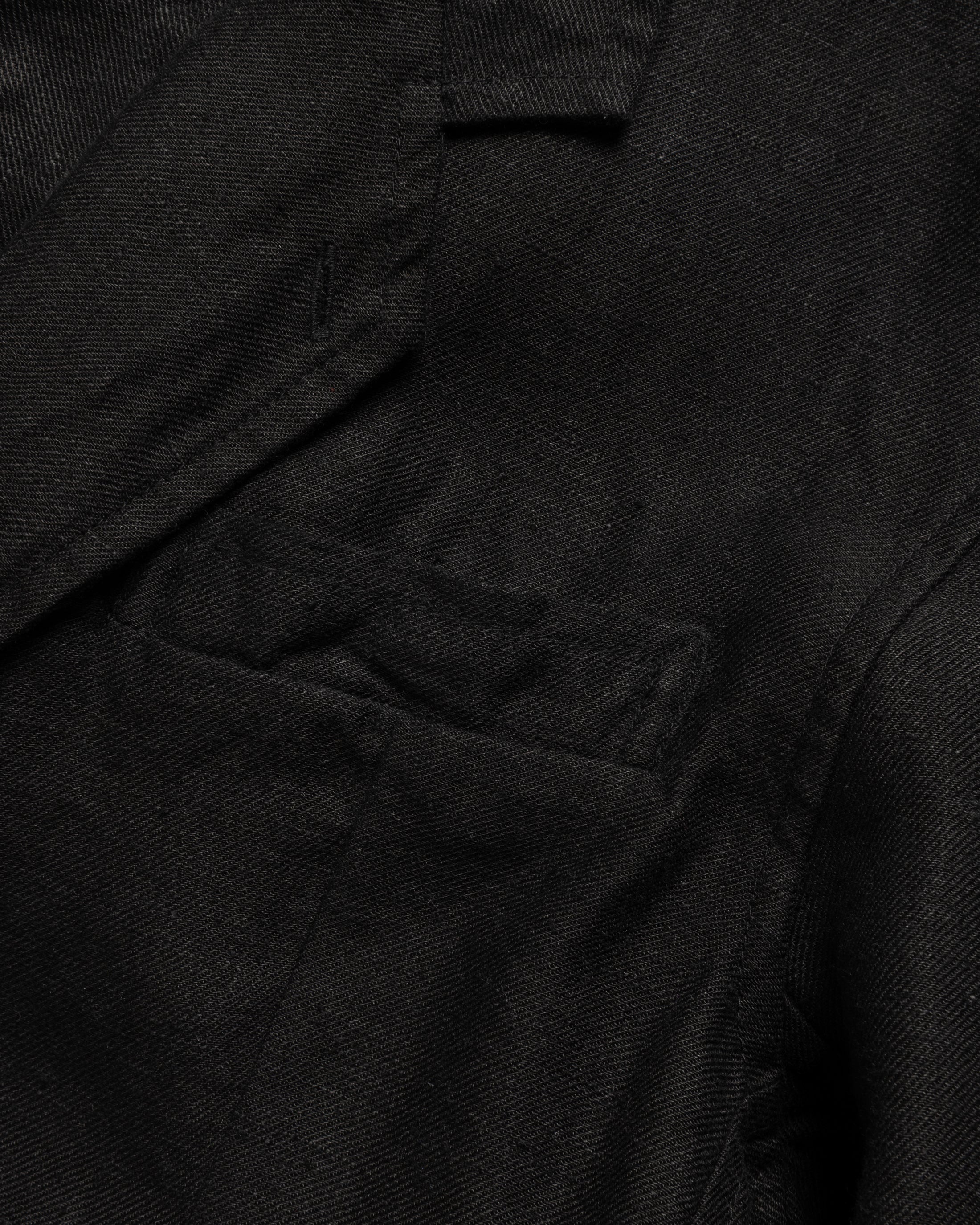 BRERA SINGLE BREASTED BLAZER - BLACK LINEN TWILL