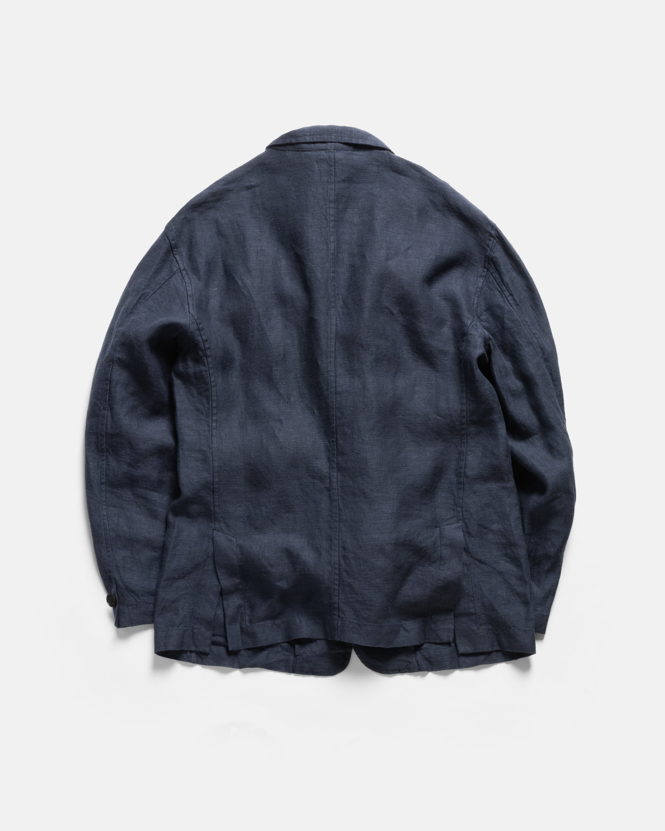 BRERA SINGLE BREASTED BLAZER - NAVY LINEN TWILL