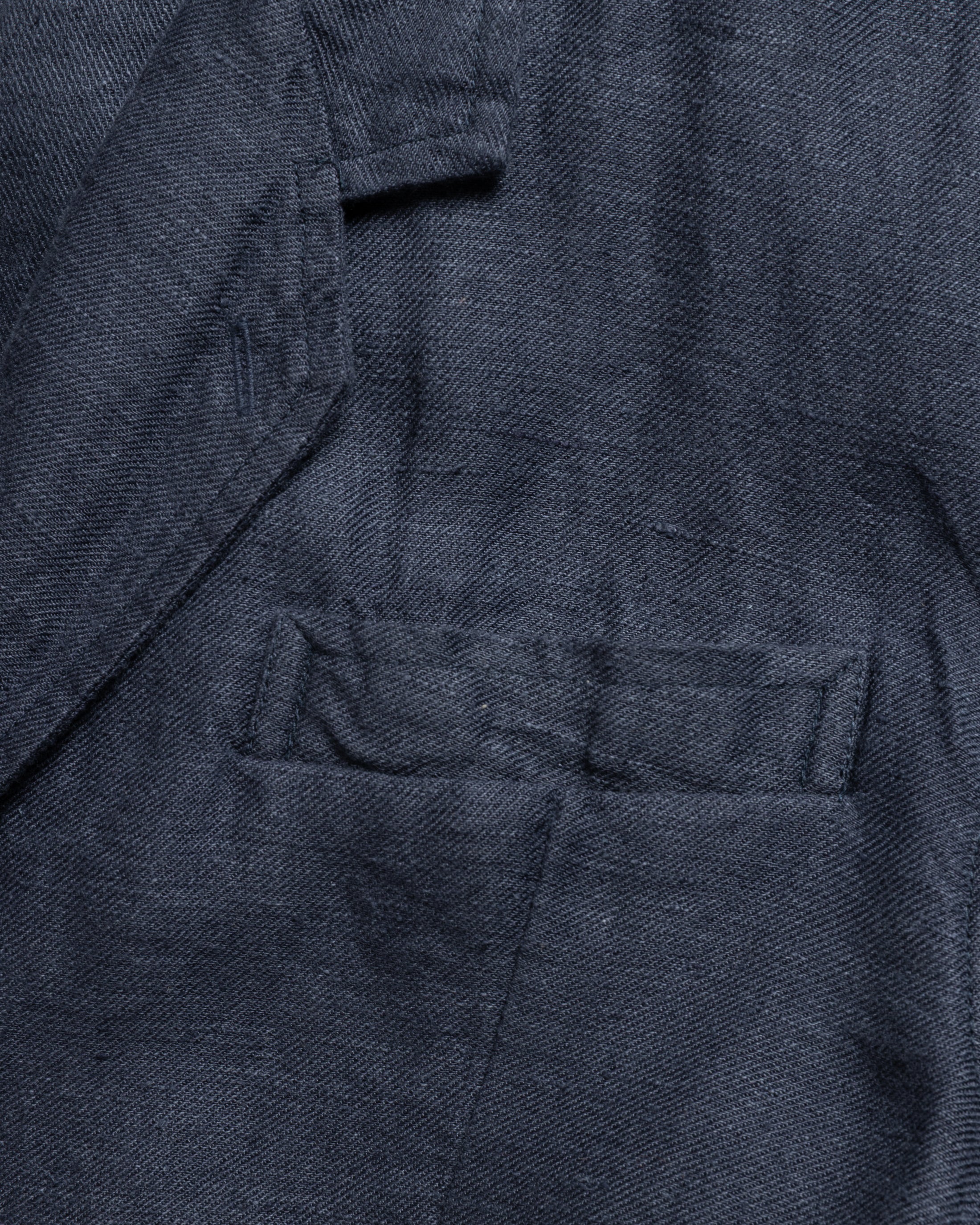 BRERA SINGLE BREASTED BLAZER - NAVY LINEN TWILL