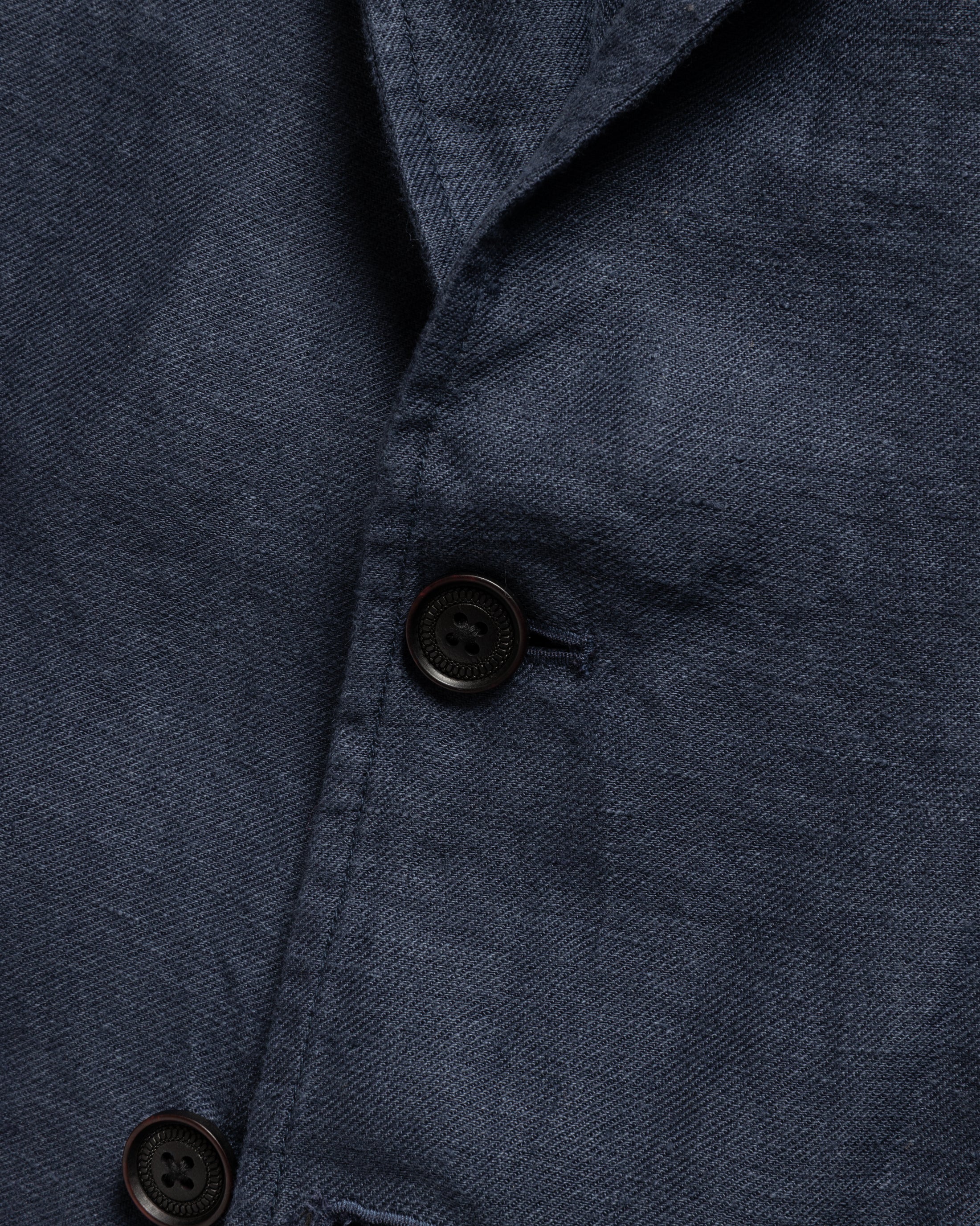 BRERA SINGLE BREASTED BLAZER - NAVY LINEN TWILL