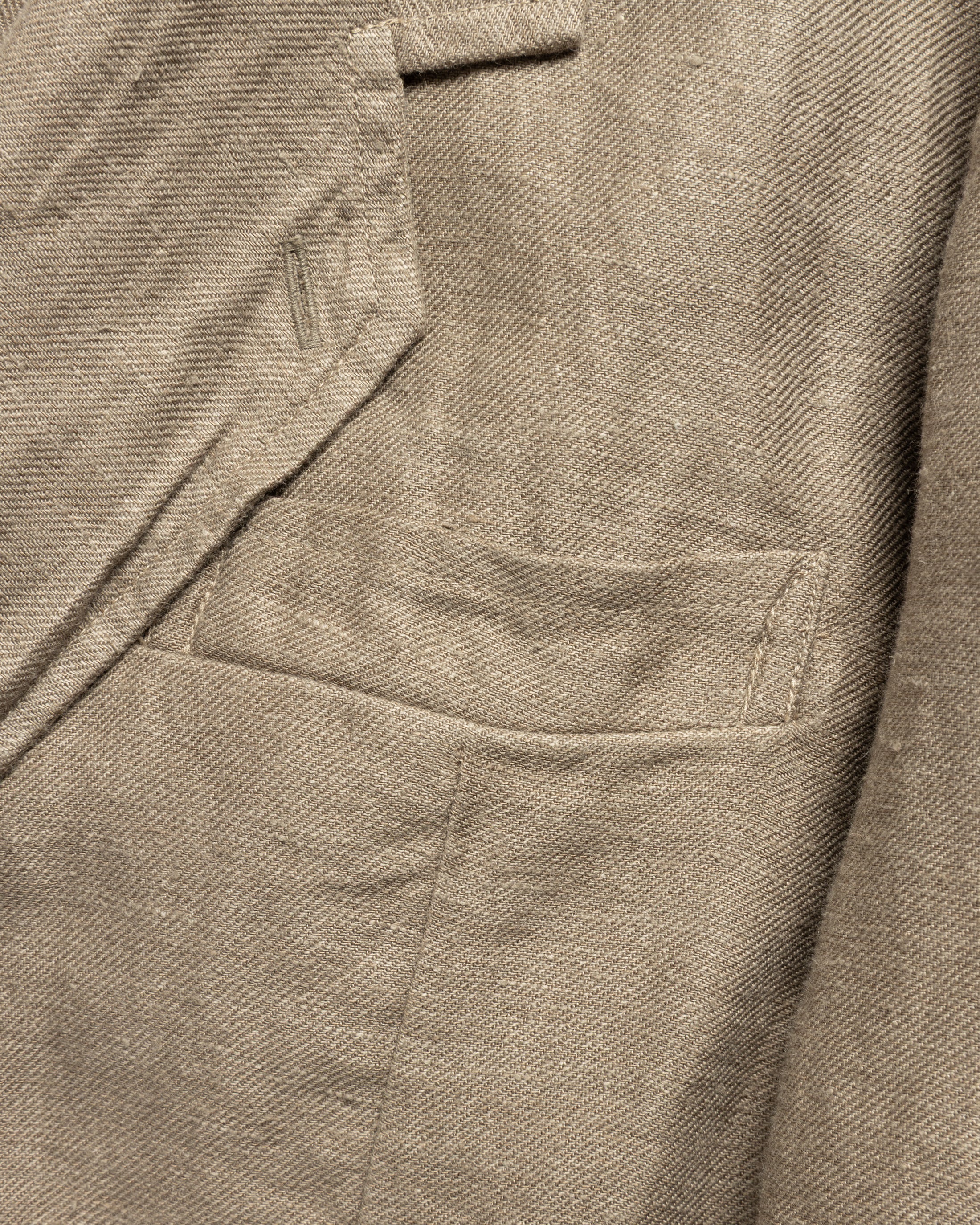 BRERA SINGLE BREASTED BLAZER - FALLEN ROCK LINEN TWILL