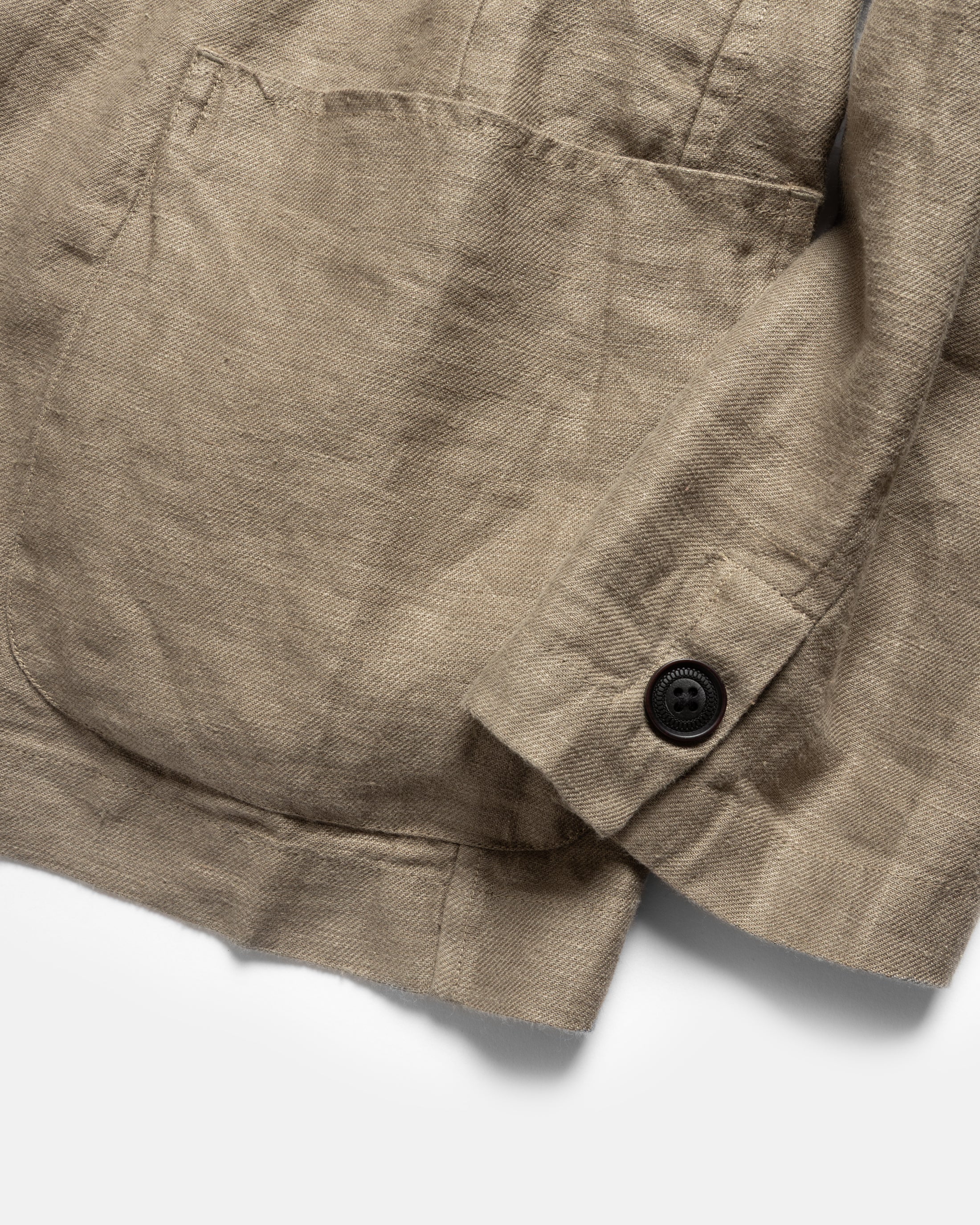 BRERA SINGLE BREASTED BLAZER - FALLEN ROCK LINEN TWILL