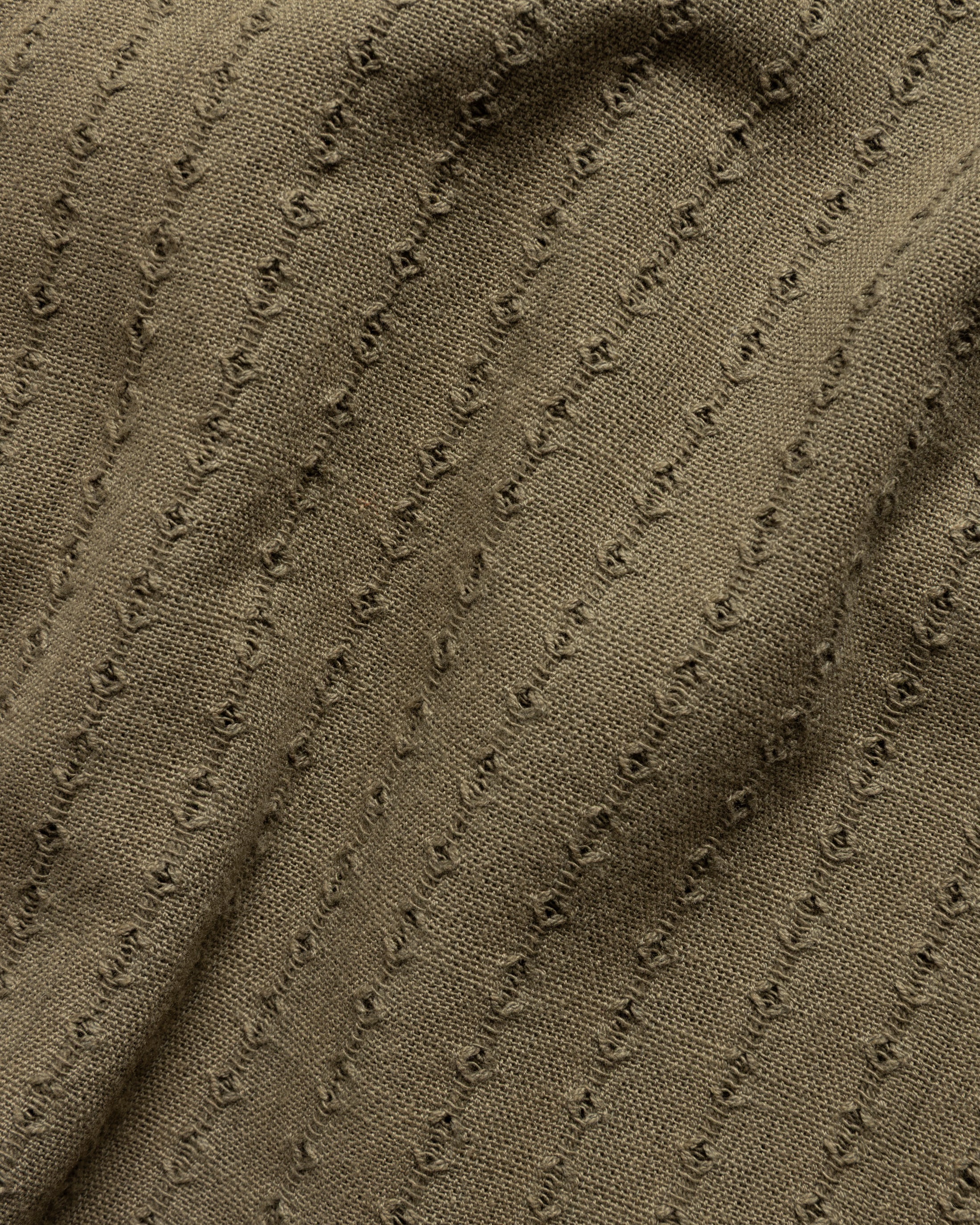 PETER SS POLO - COYOTE HANDWOVEN COTTON MESH