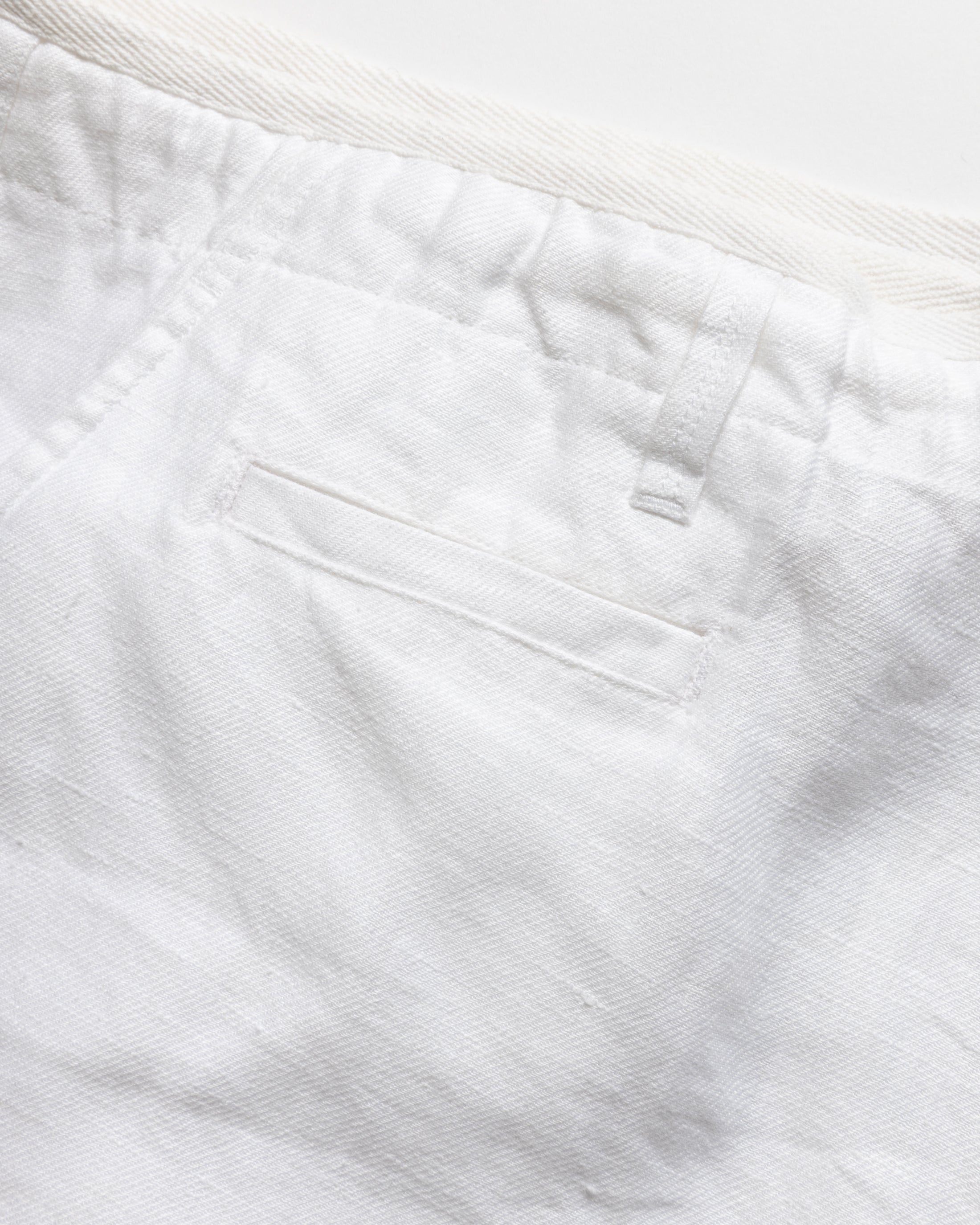 SHELTER CAMP SHORTS - WHITE LINEN TWILL