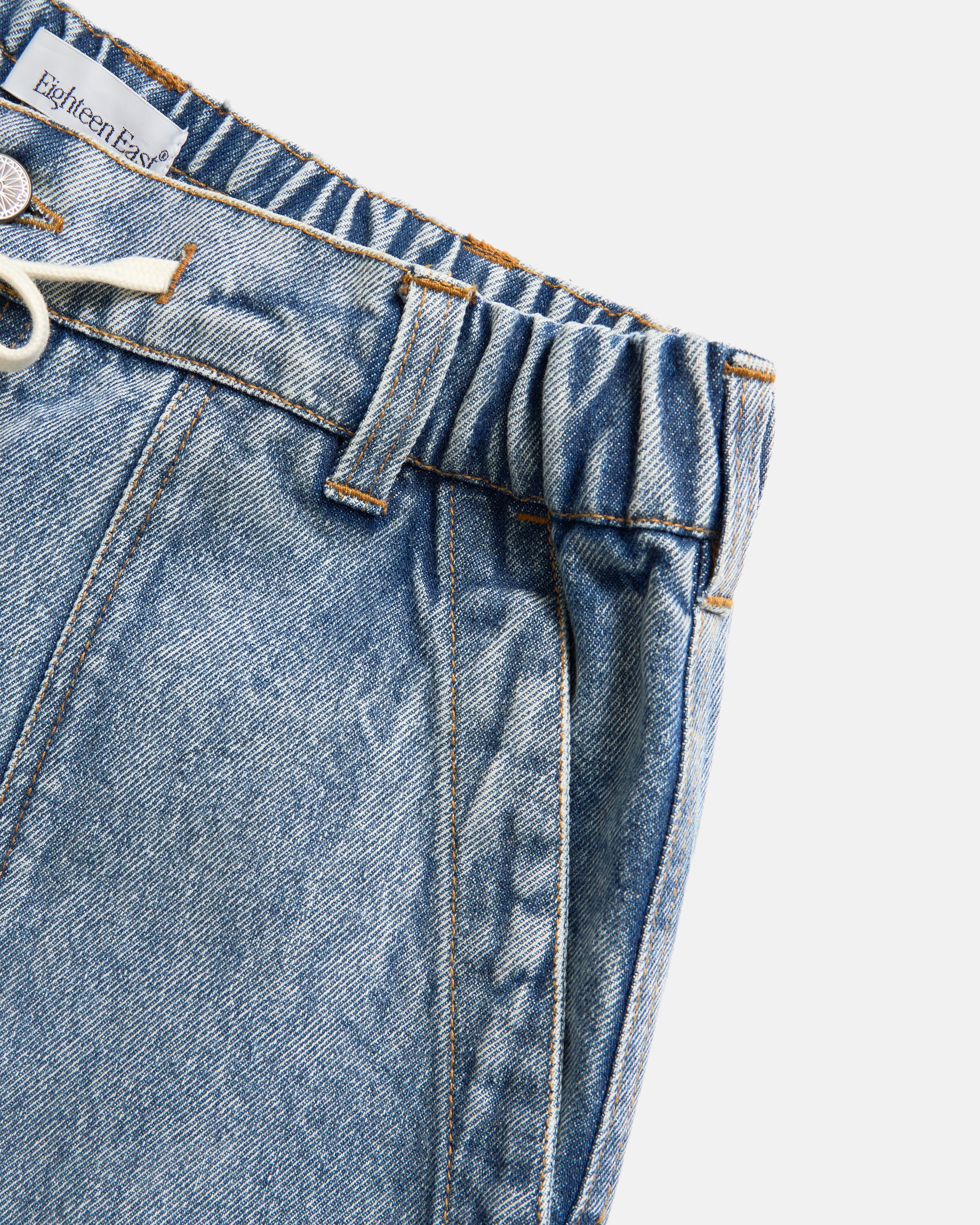 LOTUS CARPENTER JEANS - 13 oz. STONEWASHED INDIAN DENIM