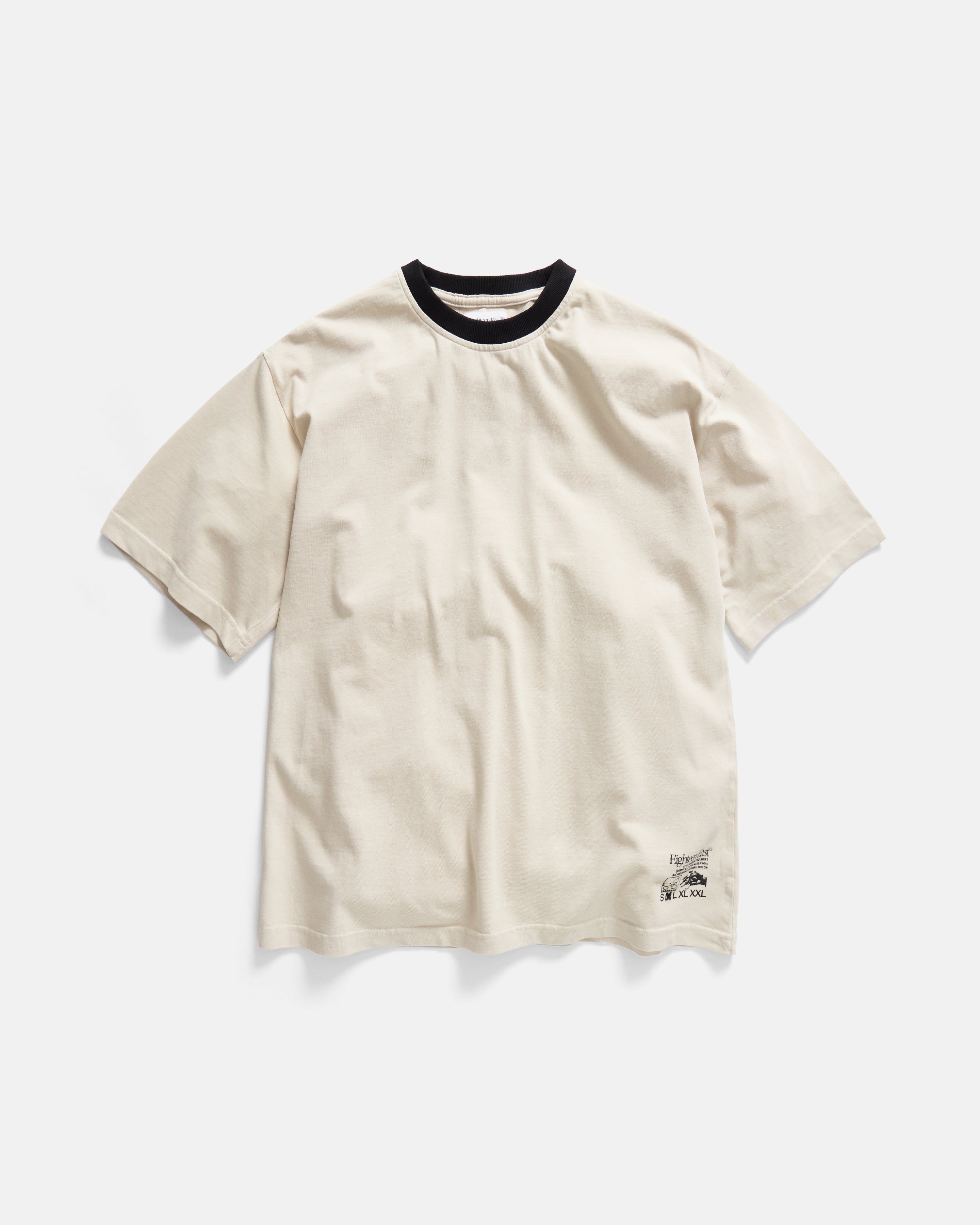 MACOMBER RINGER TEE - SALT / WASHED BLACK 7.75 oz. ALL SEASON COTTON JERSEY