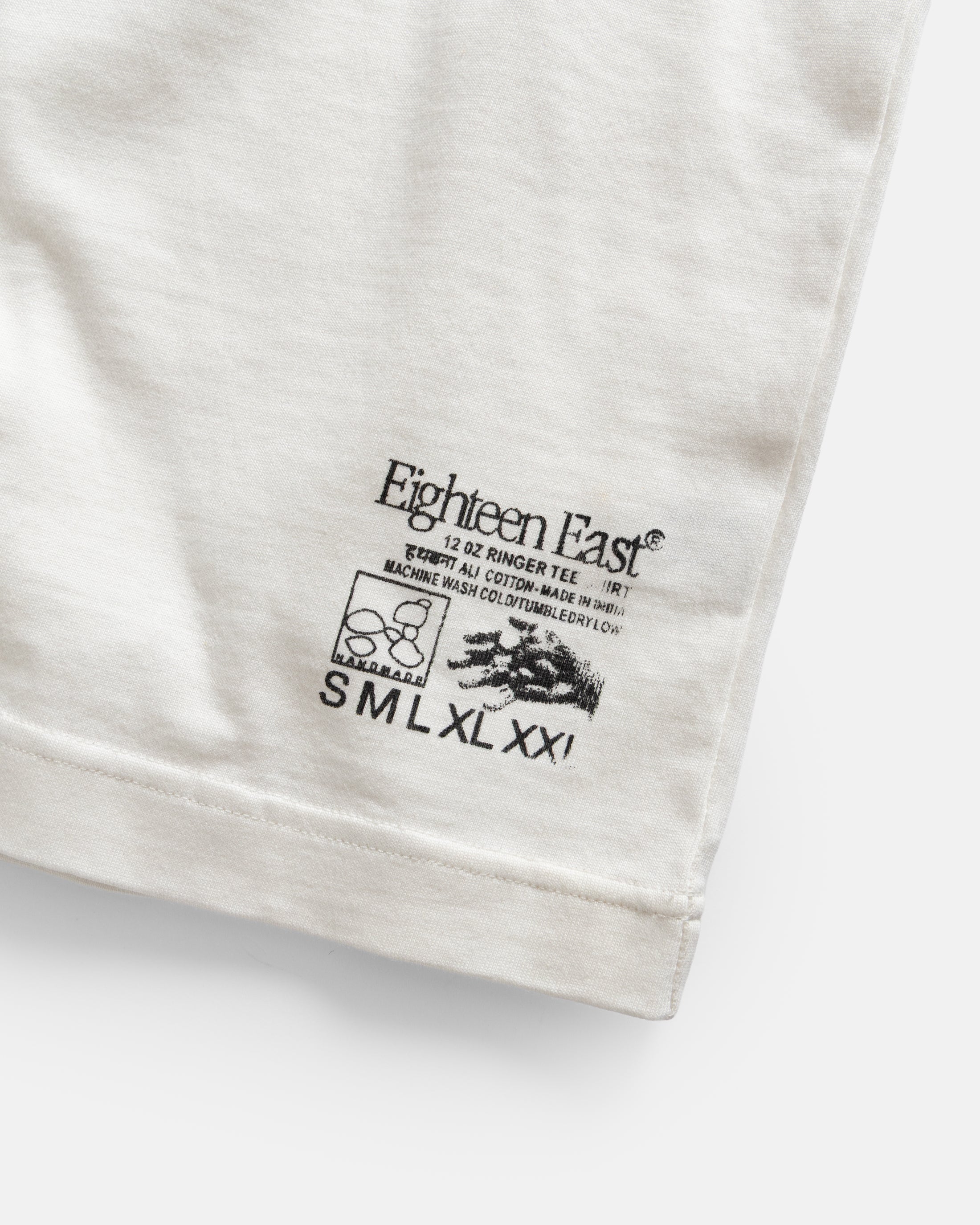 MACOMBER RINGER TEE - WHITE / FADED OLIVE 7.75 oz. ALL SEASON COTTON JERSEY