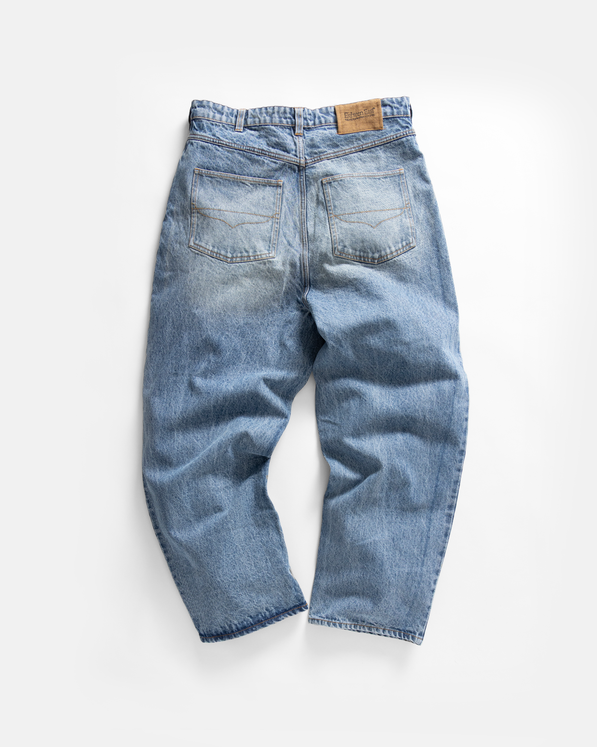 MATTEO FIVE POCKET JEANS - 13 oz. MID-WASH DENIM