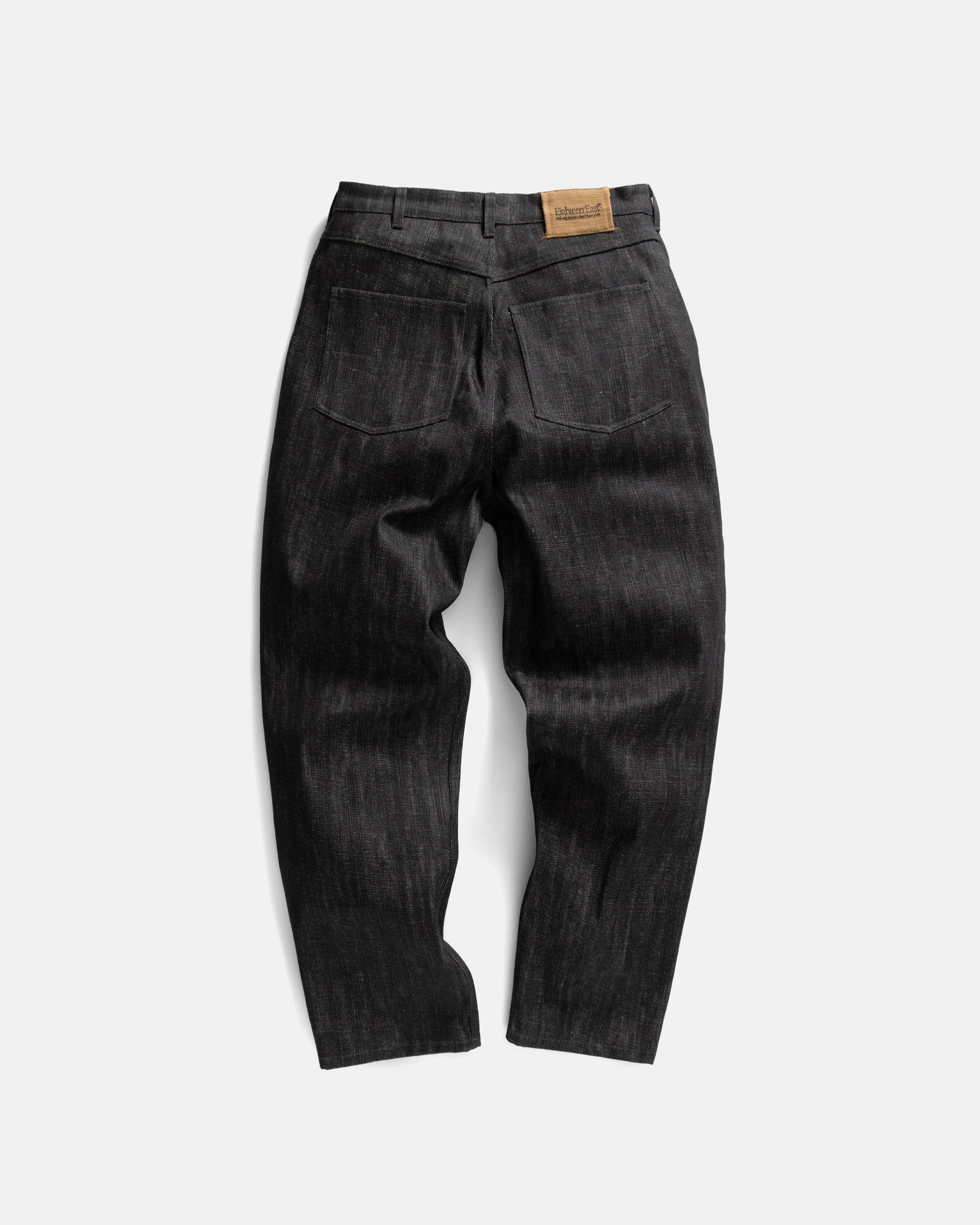 MATTEO FIVE POCKET JEANS - BLACK 13 oz. INDIAN RAW DENIM – 18 East