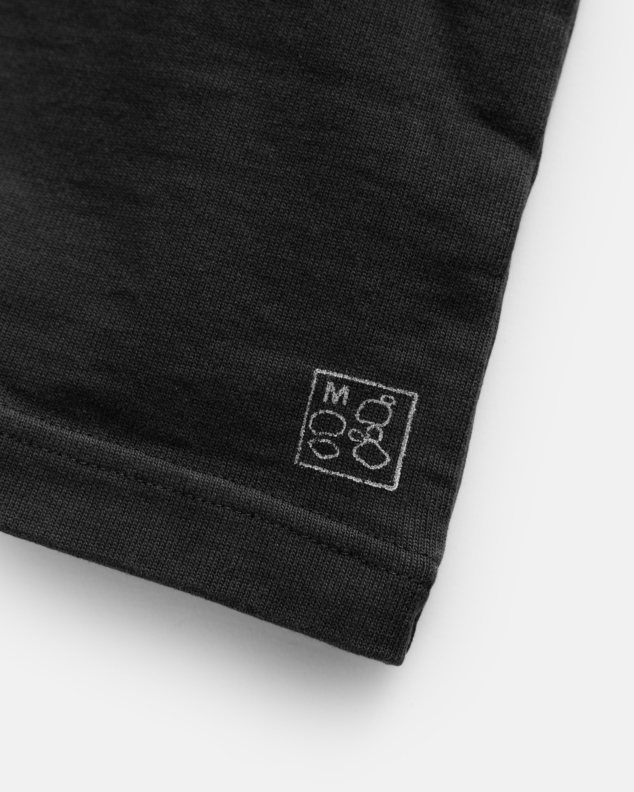 MOORE HEAVYWEIGHT TEE - BLACK 12.25 oz. COTTON JERSEY