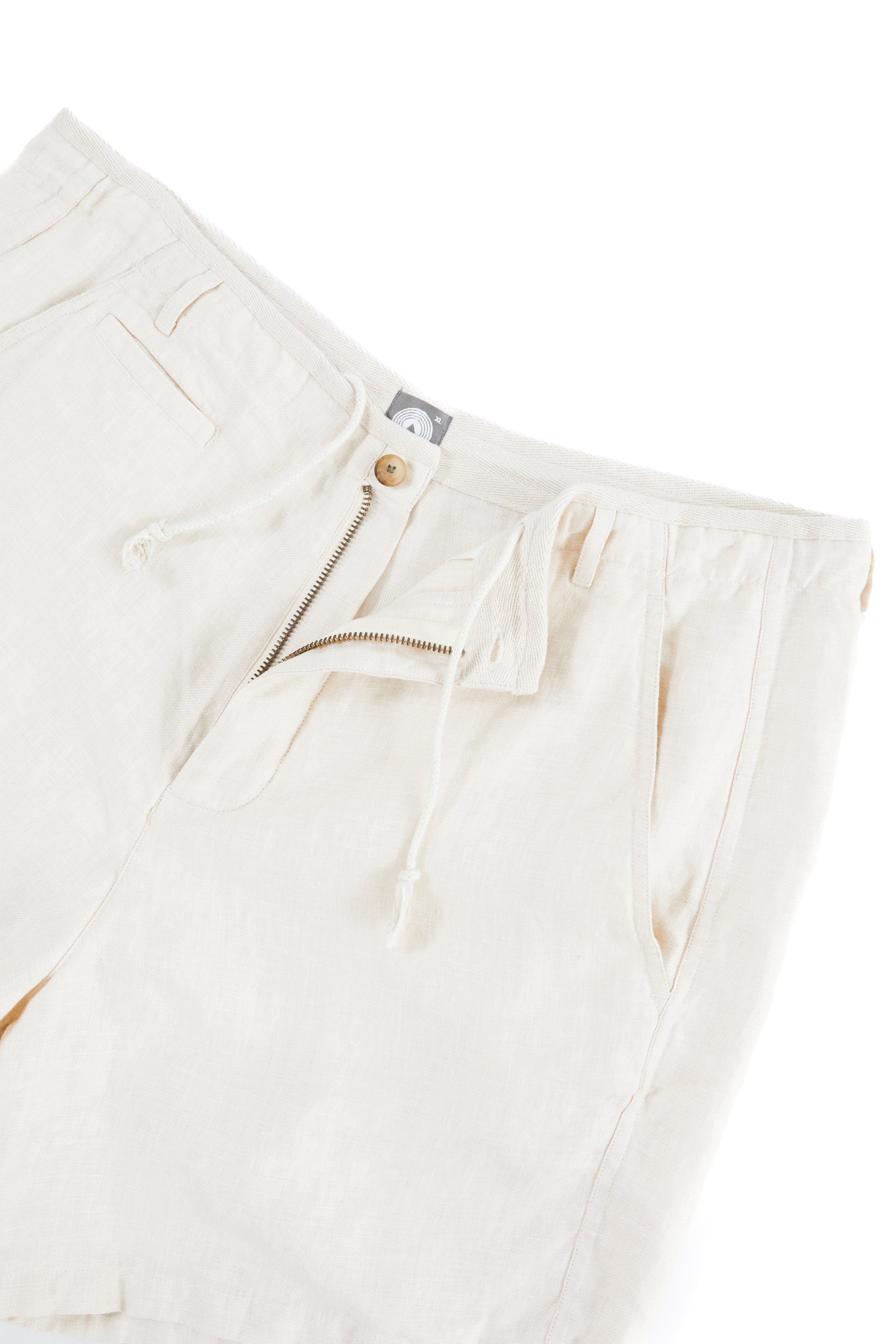 SHELTER CAMP SHORTS - NATURAL LINEN TWILL