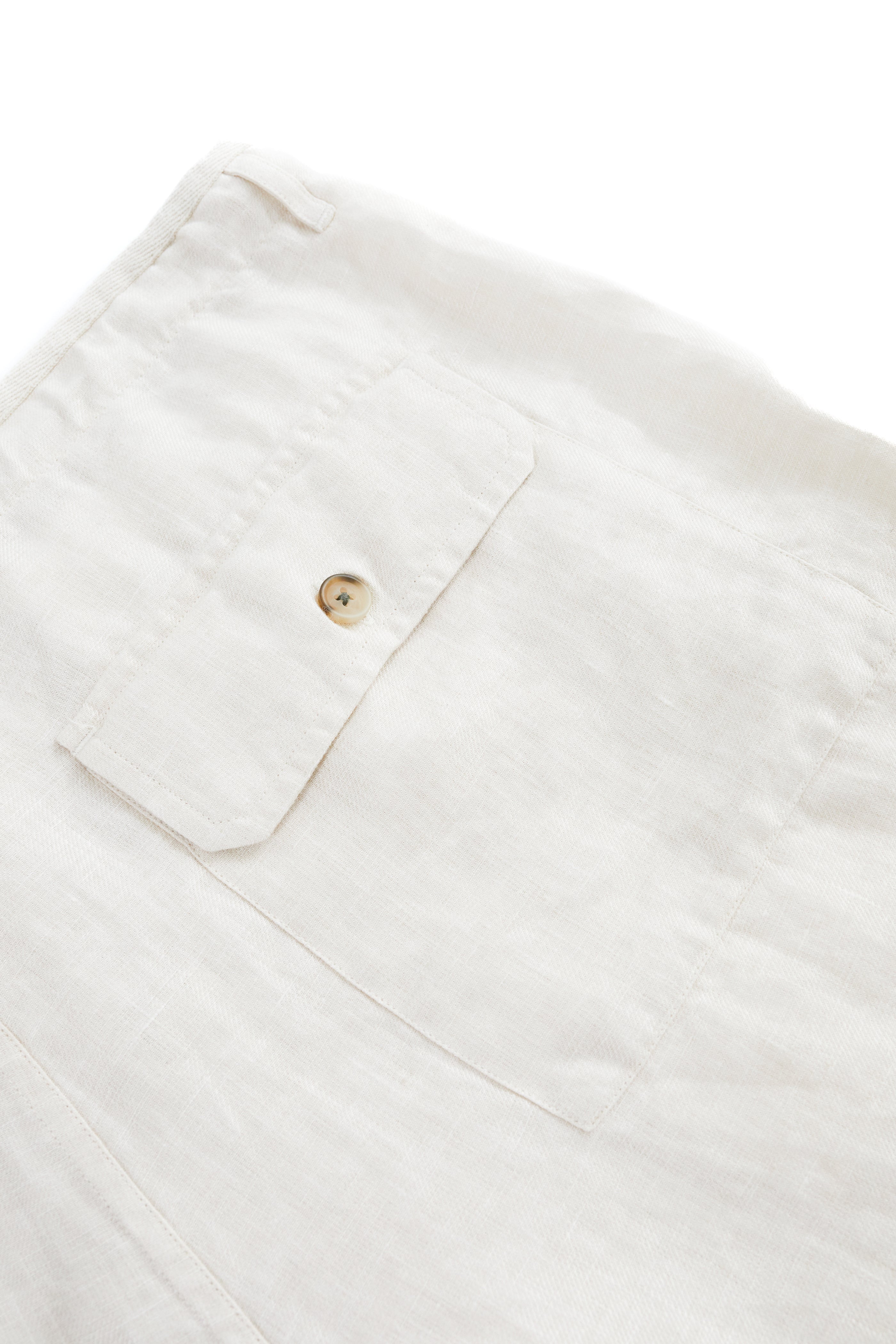 SHELTER CAMP SHORTS - NATURAL LINEN TWILL