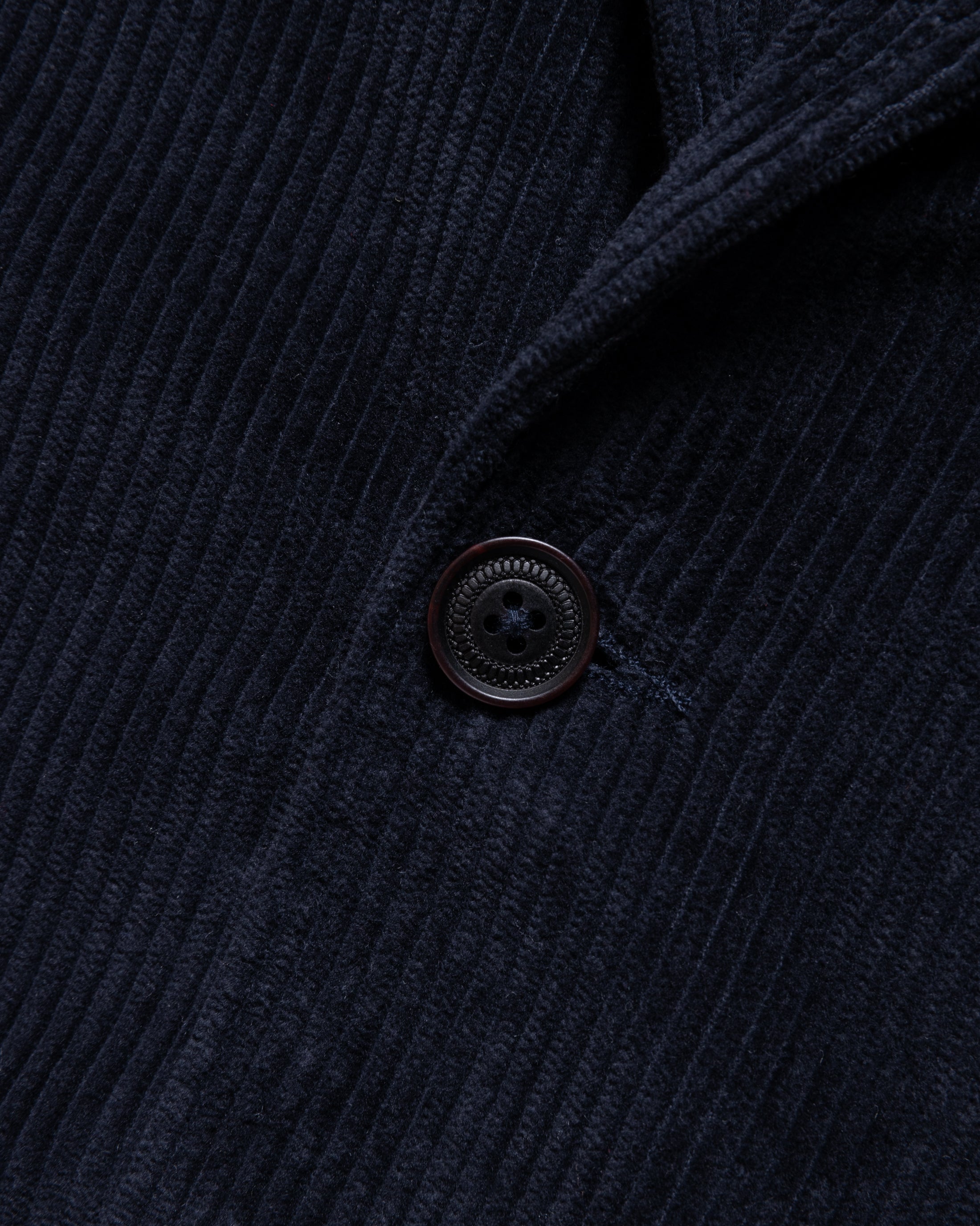 COSTA SINGLE BREASTED BLAZER - MIDNIGHT NAVY COTTON CORDUROY