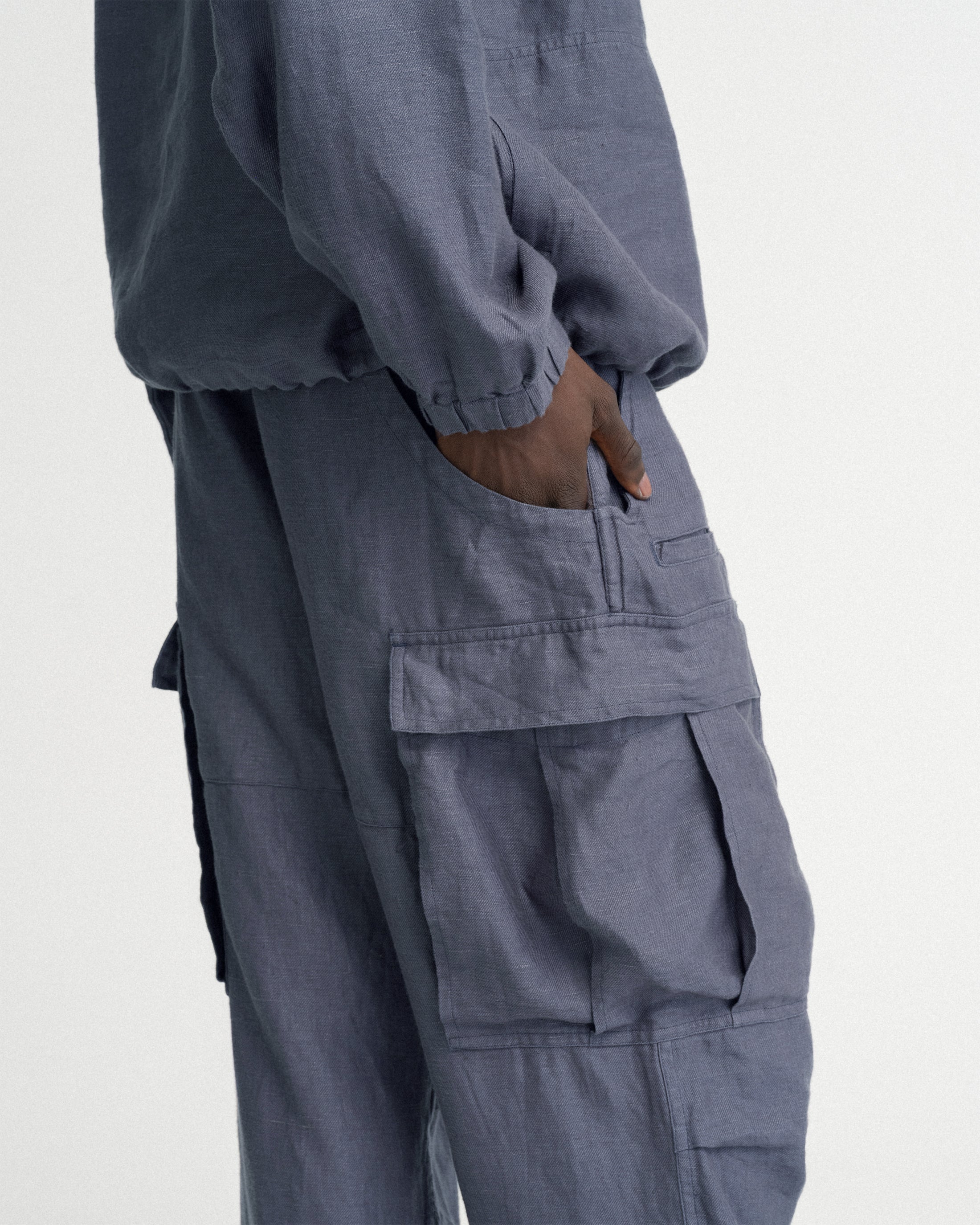 TAC UTILITY CARGO PANT - TURBULENCE SLATE LINEN TWILL