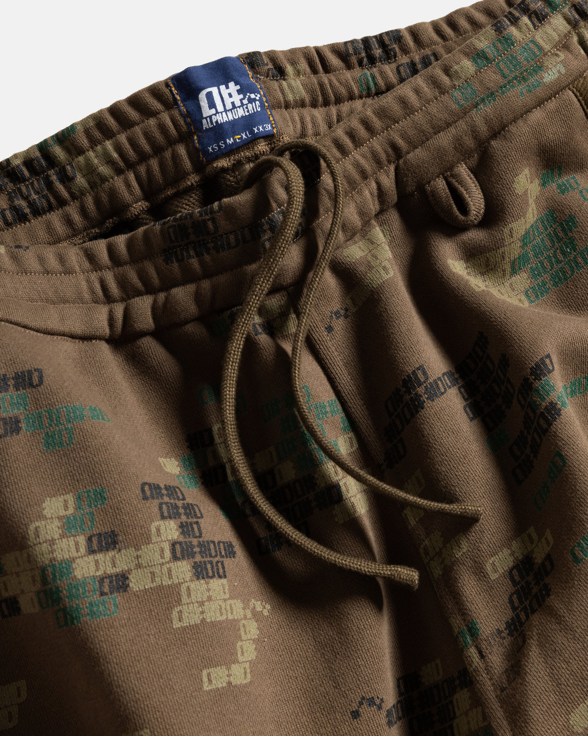 A# ARROTT SWEATPANT - HAND SCREENED WOODLAND A# CAMO 19oz. ALL COTTON LOOPBACK TERRY FLEECE