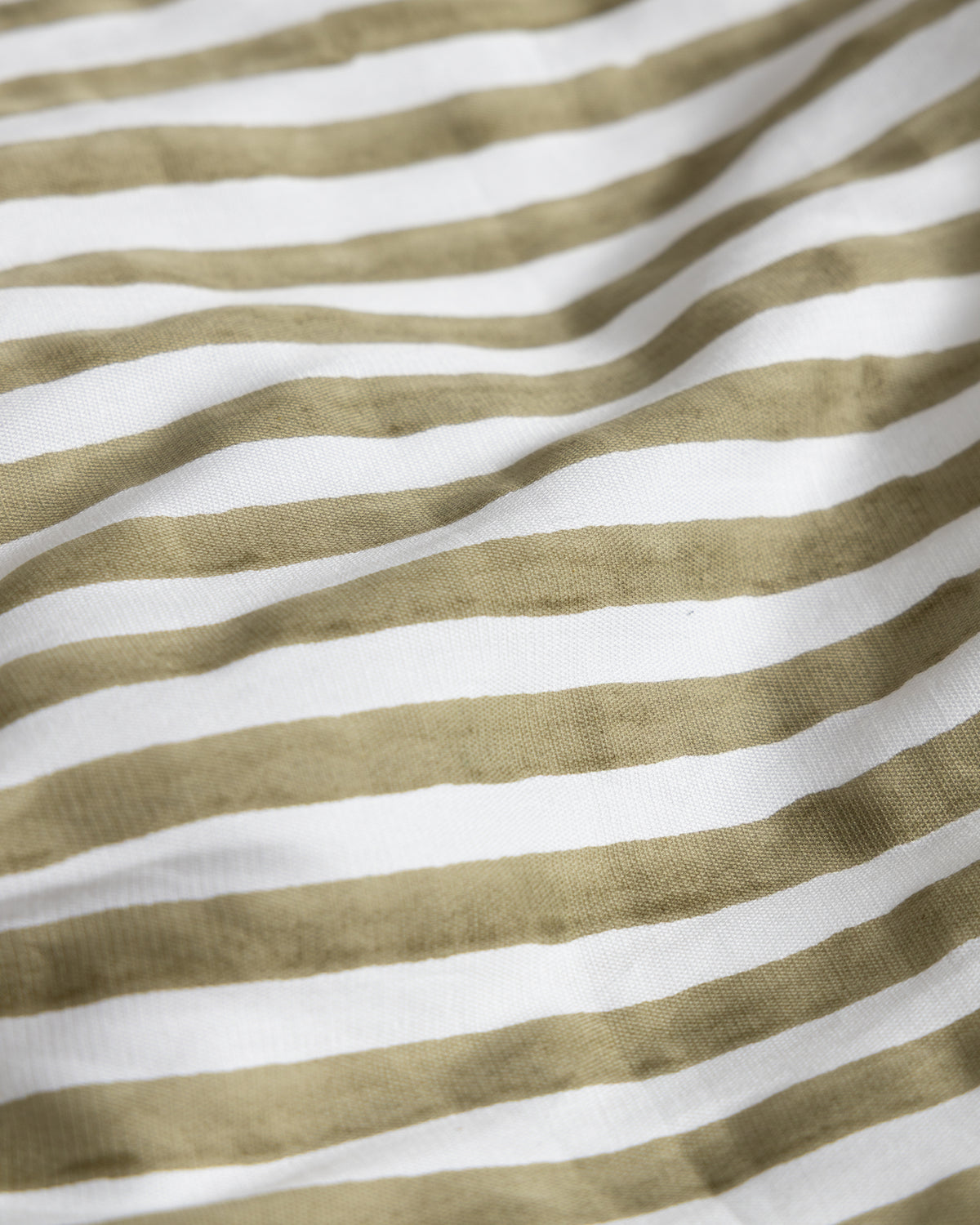 DORMIRE PYJAMA SHIRT - ECRU / WASHED OLIVE HAND-BLOCKPRINTED SUVIN COTTON