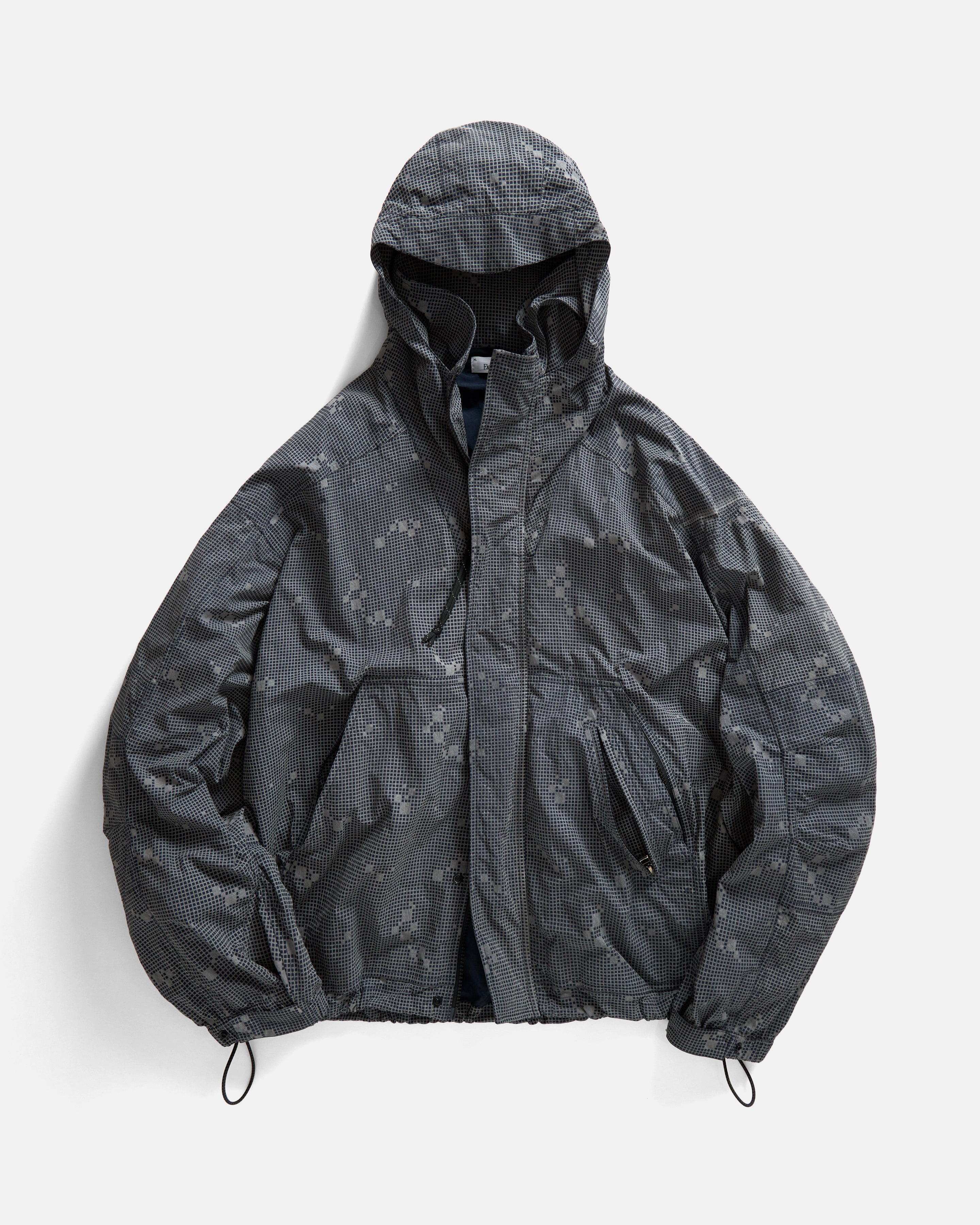 PACIS FULL ZIP SHELL - NAVY / 3M REFLECTIVE SILVER HAND SCREENED NYLON