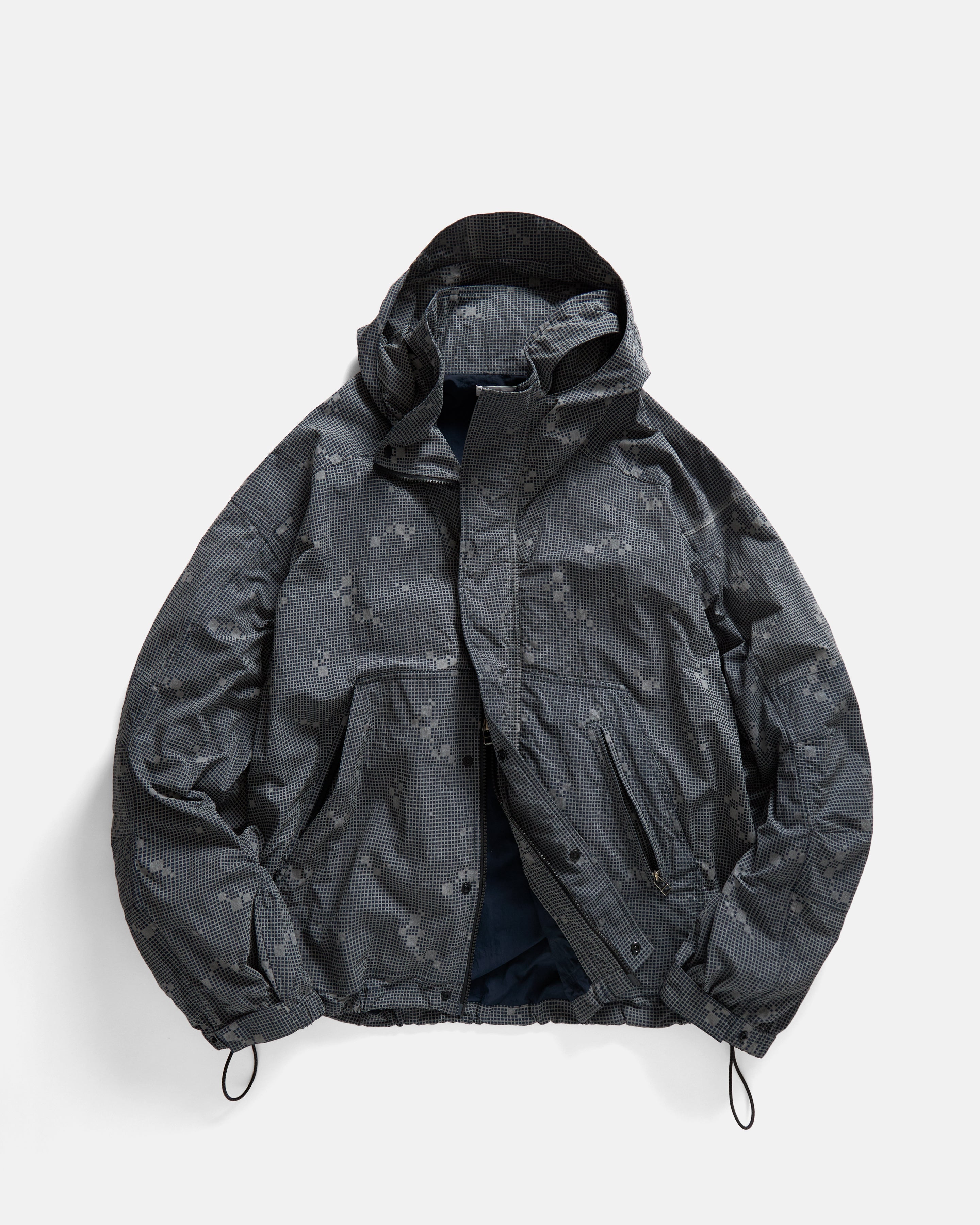 PACIS FULL ZIP SHELL - NAVY / 3M REFLECTIVE SILVER HAND SCREENED NYLON