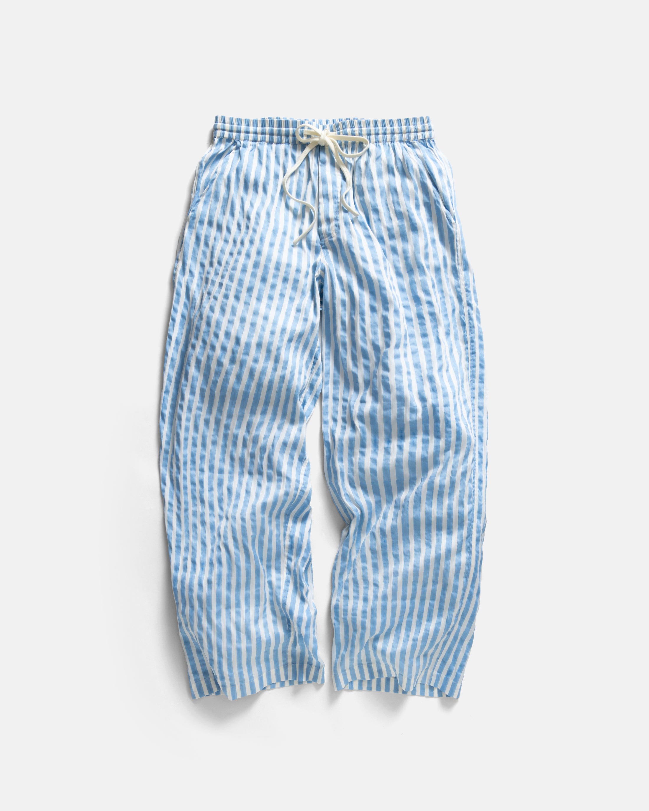 DORMIRE PYJAMA PANT - ECRU / WASHED INDIGO HAND-BLOCKPRINTED SUVIN COTTON