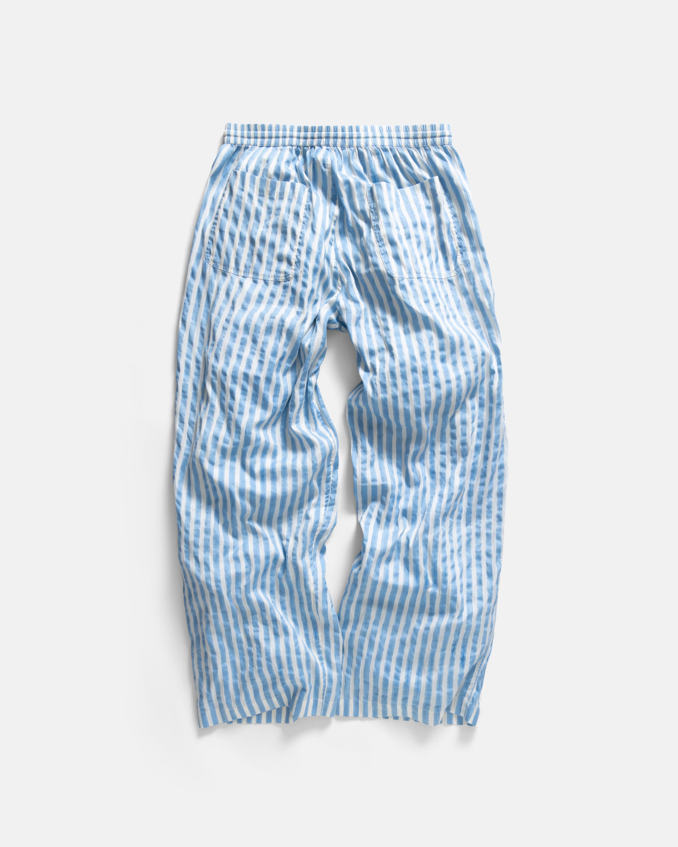DORMIRE PYJAMA PANT - ECRU / WASHED INDIGO HAND-BLOCKPRINTED SUVIN COTTON