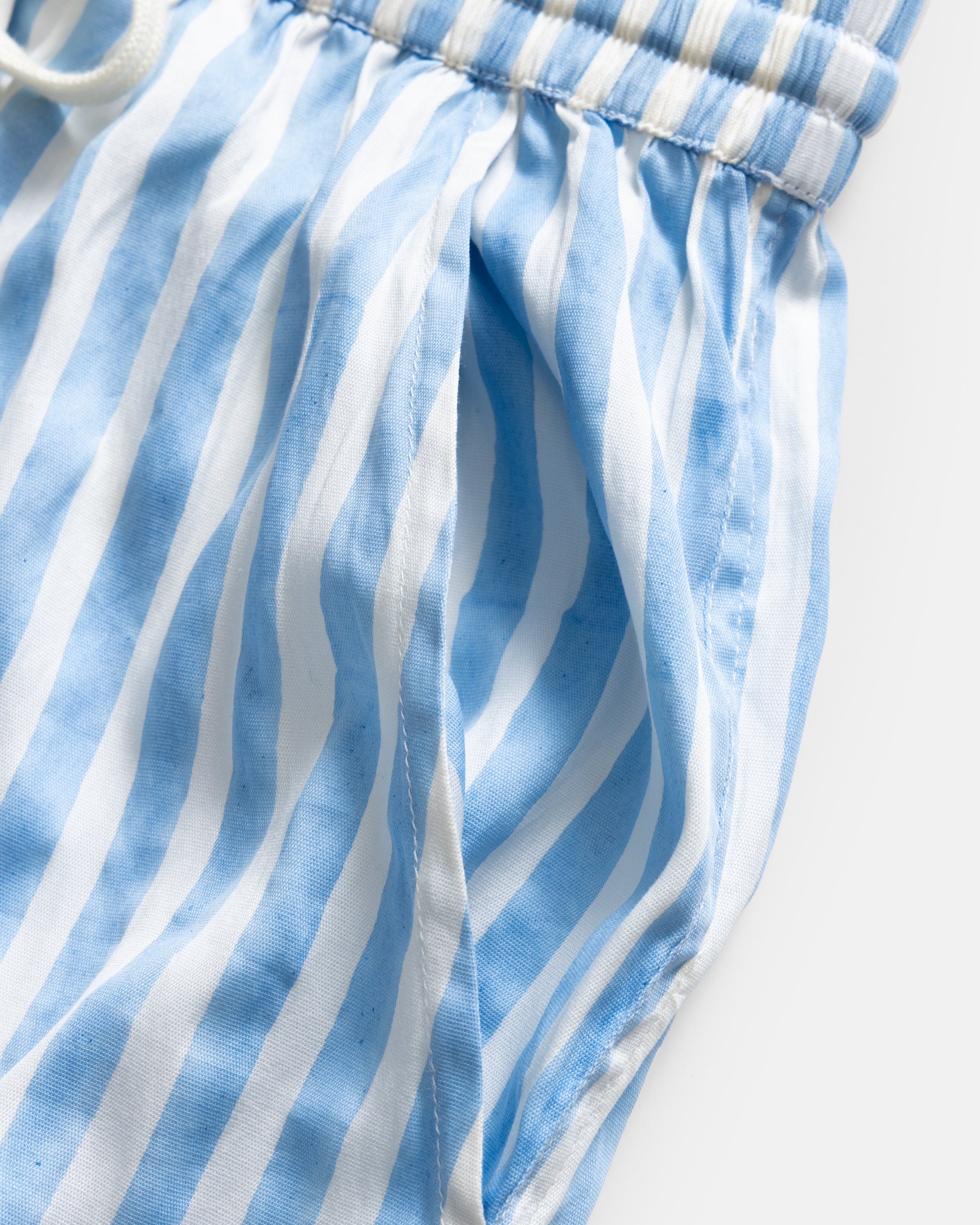 DORMIRE PYJAMA PANT - ECRU / WASHED INDIGO HAND-BLOCKPRINTED SUVIN COTTON