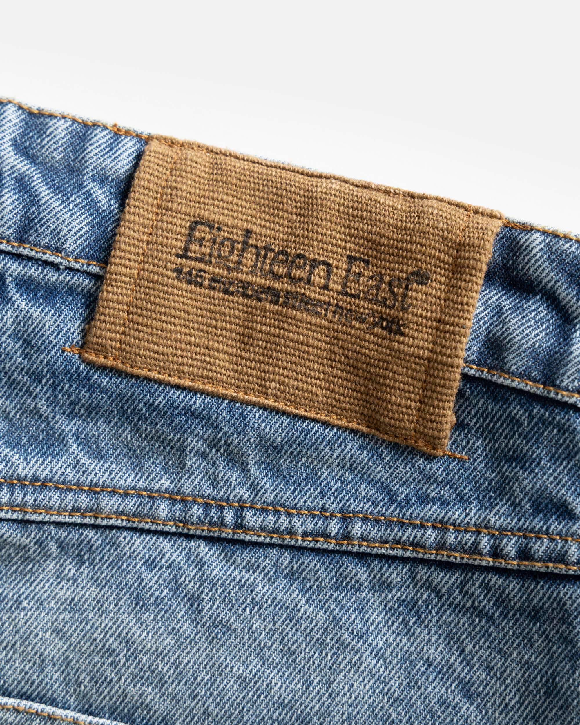 MATTEO FIVE POCKET JEANS - 13 oz. MID-WASH DENIM