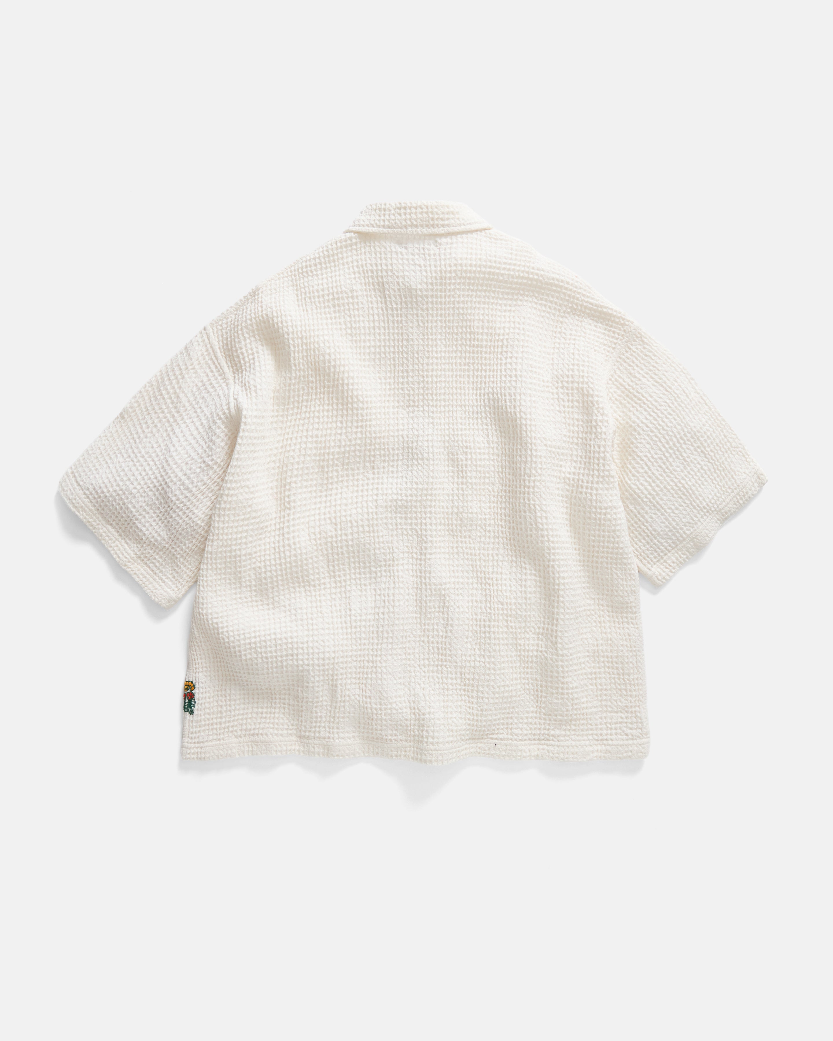PETER SS POLO - SALT WOVEN COTTON THERMAL