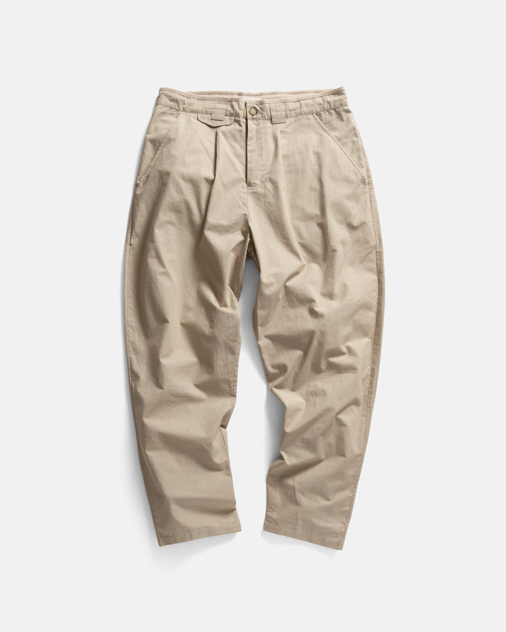 PHILO PLEATED PANT - LONDON FOG COTTON MICRO RIPSTOP