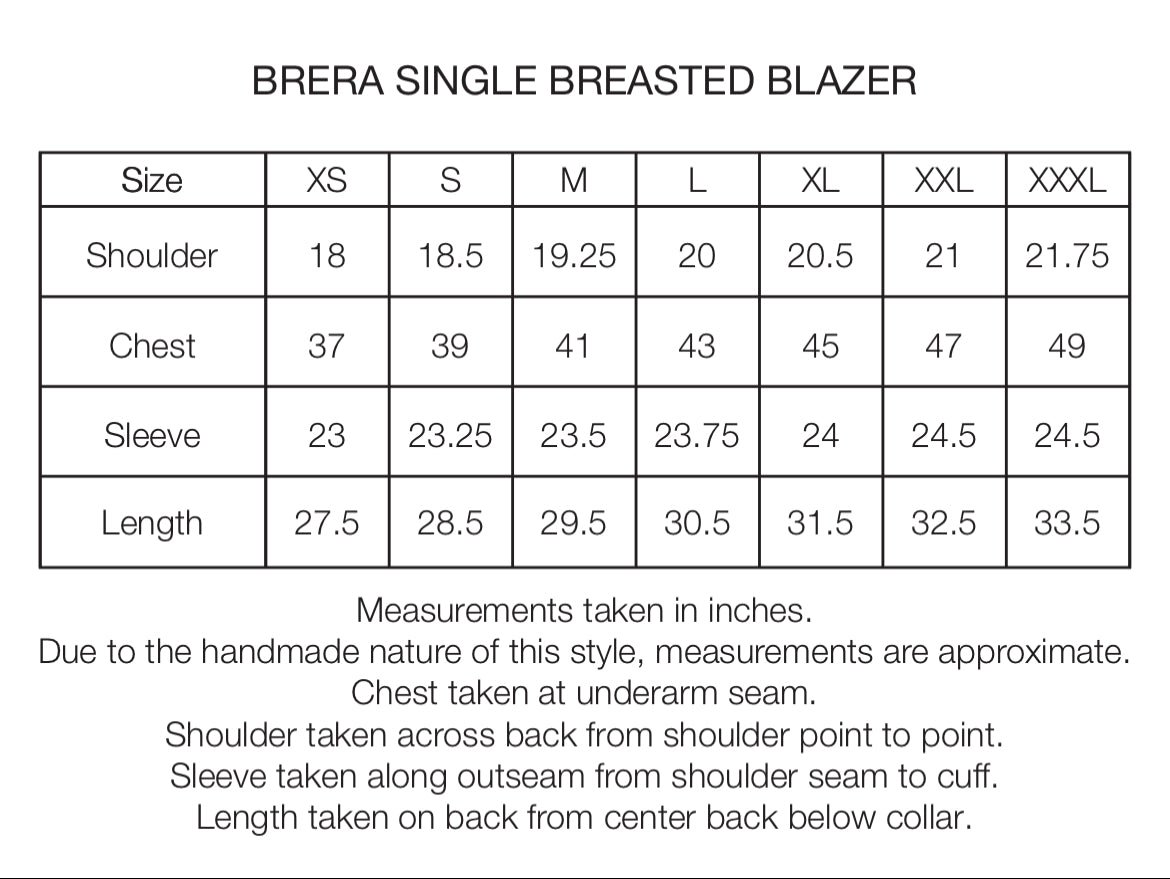 BRERA SINGLE BREASTED BLAZER - ARMY LINEN TWILL