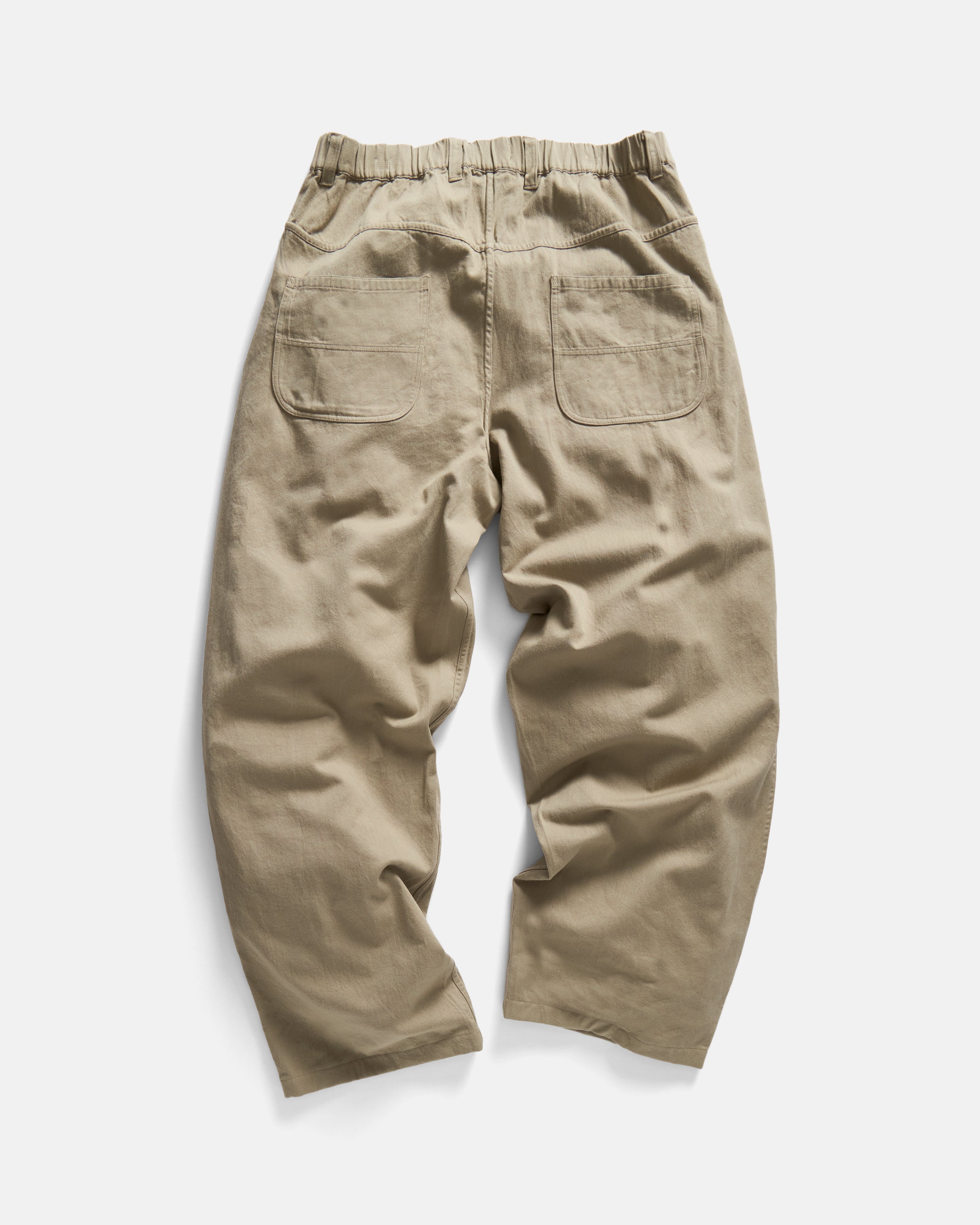 PIEGA DOUBLE PLEATED PANT - FADED KHAKI COTTON BARLEYCORN