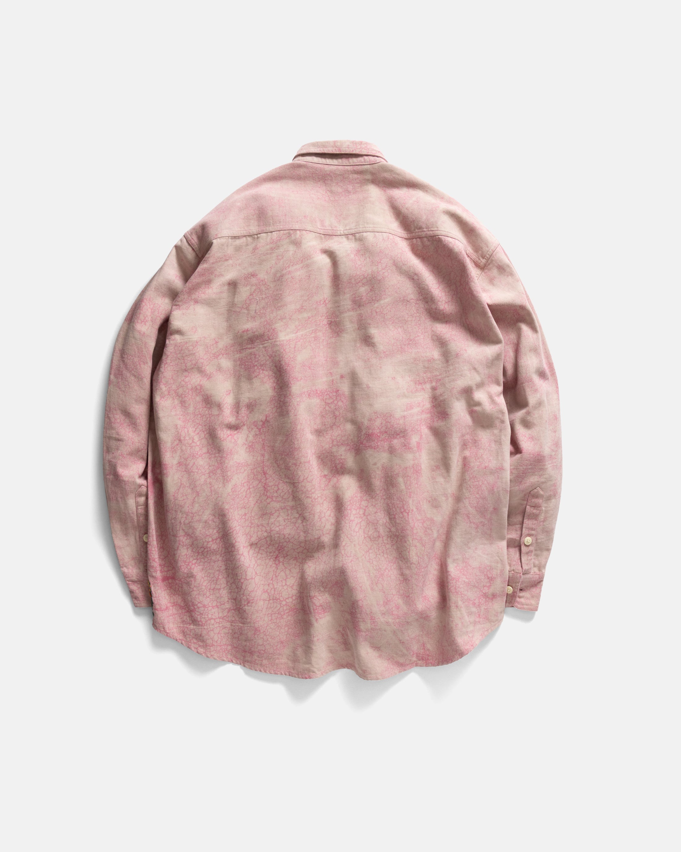 WOLF BUTTON-DOWN SHIRT - PINK DABU DYED HEAVY OXFORD CLOTH