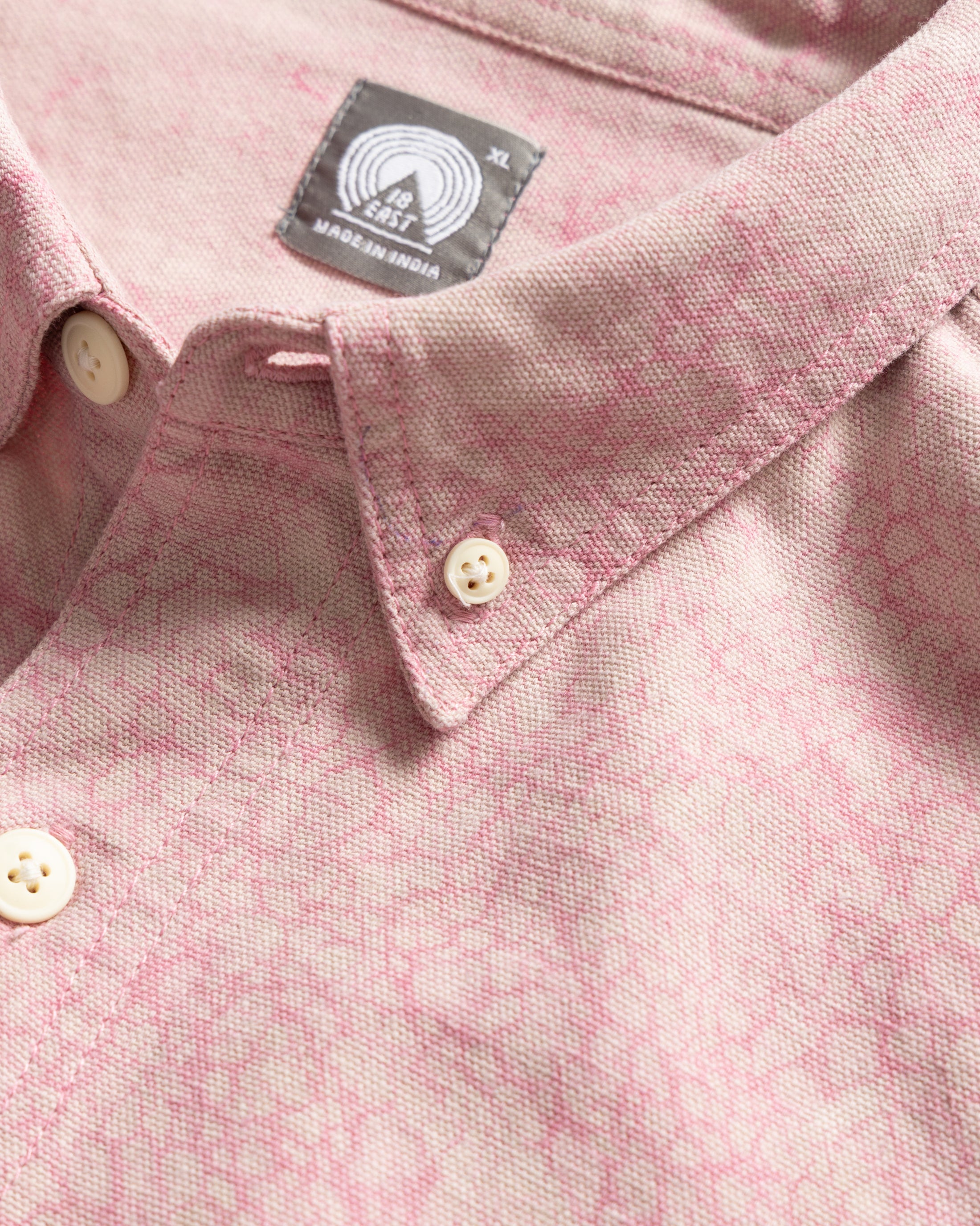 WOLF BUTTON-DOWN SHIRT - PINK DABU DYED HEAVY OXFORD CLOTH