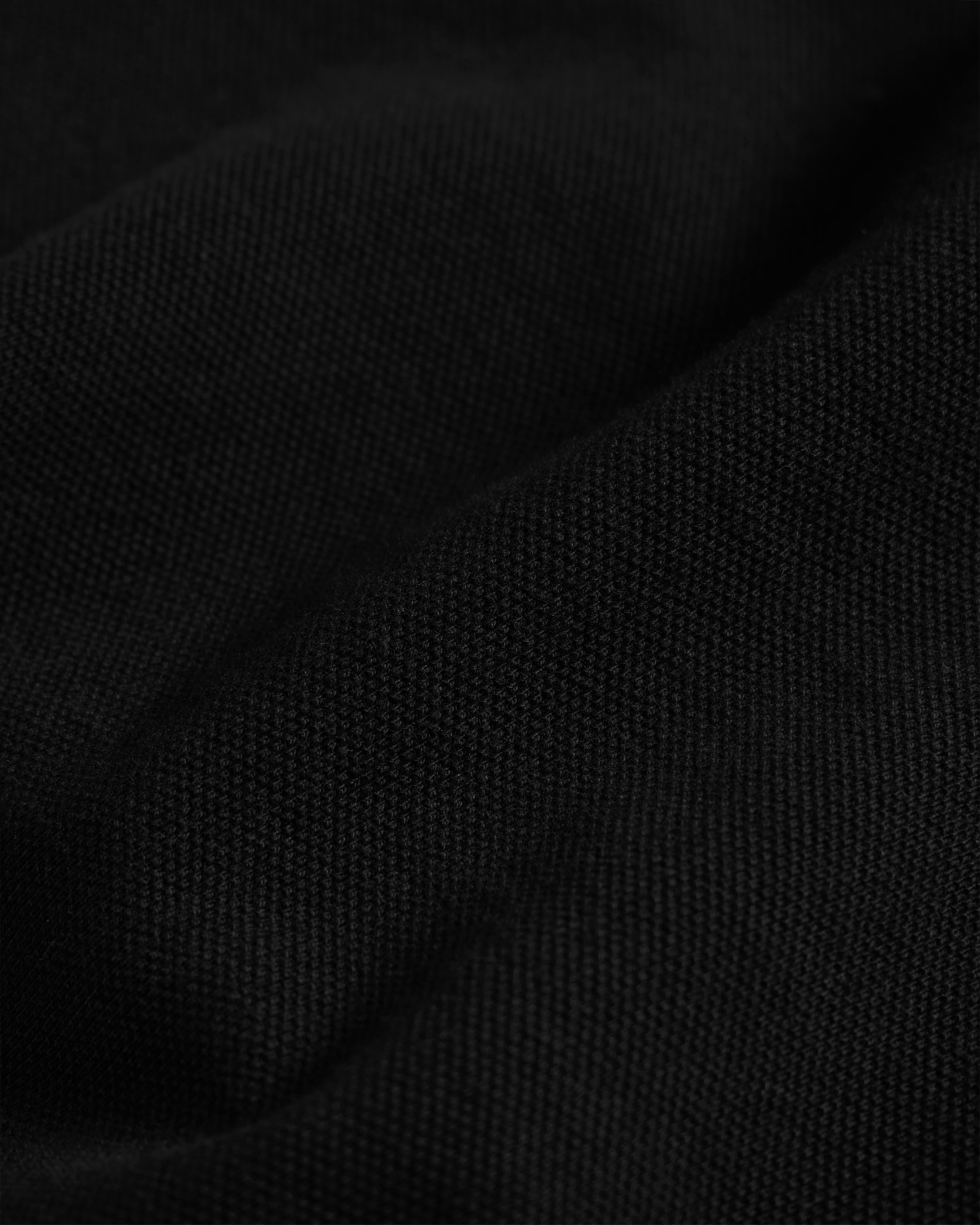 ELM S/S POLO - BLACK ALL COTTON PIQUE