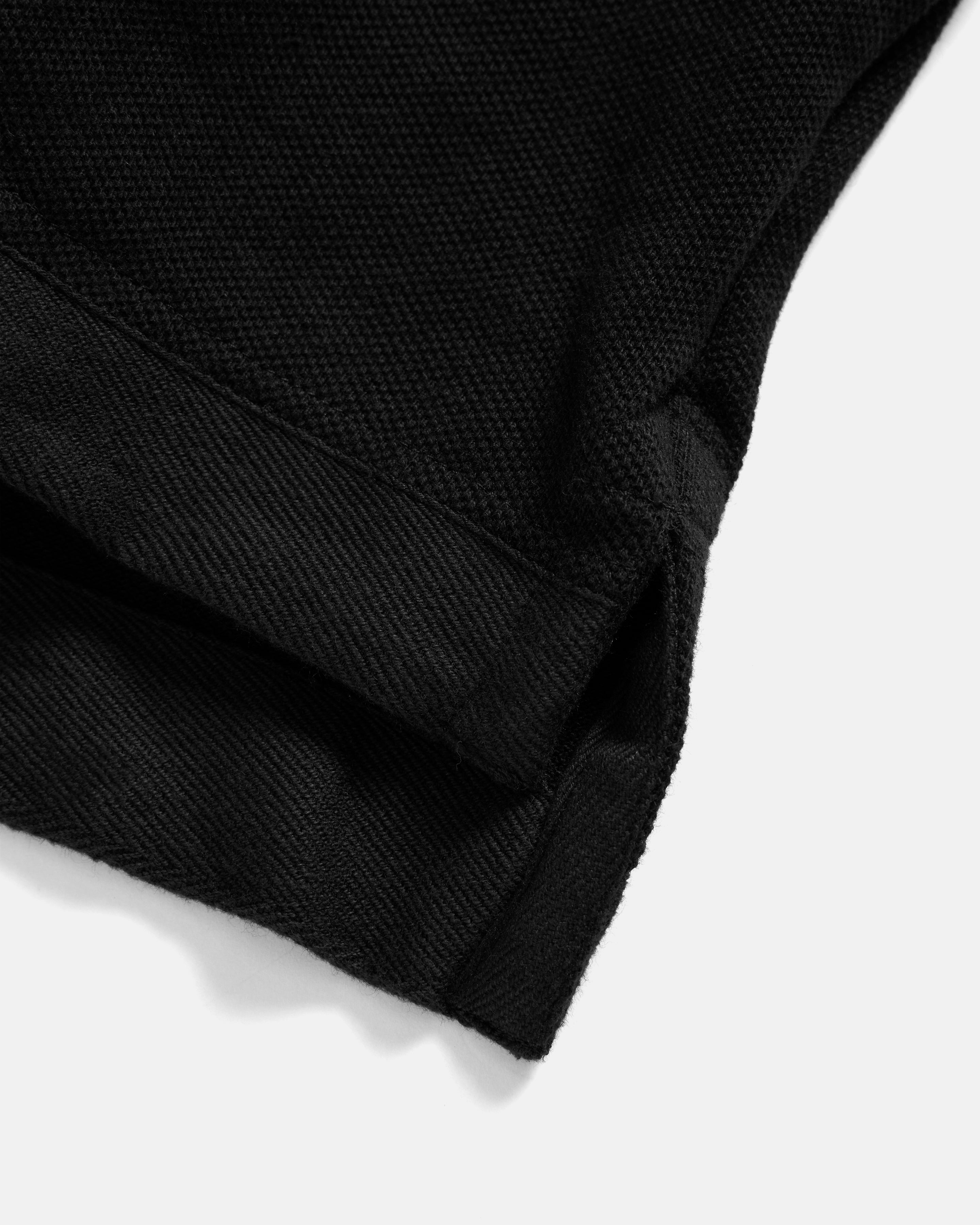 ELM S/S POLO - BLACK ALL COTTON PIQUE