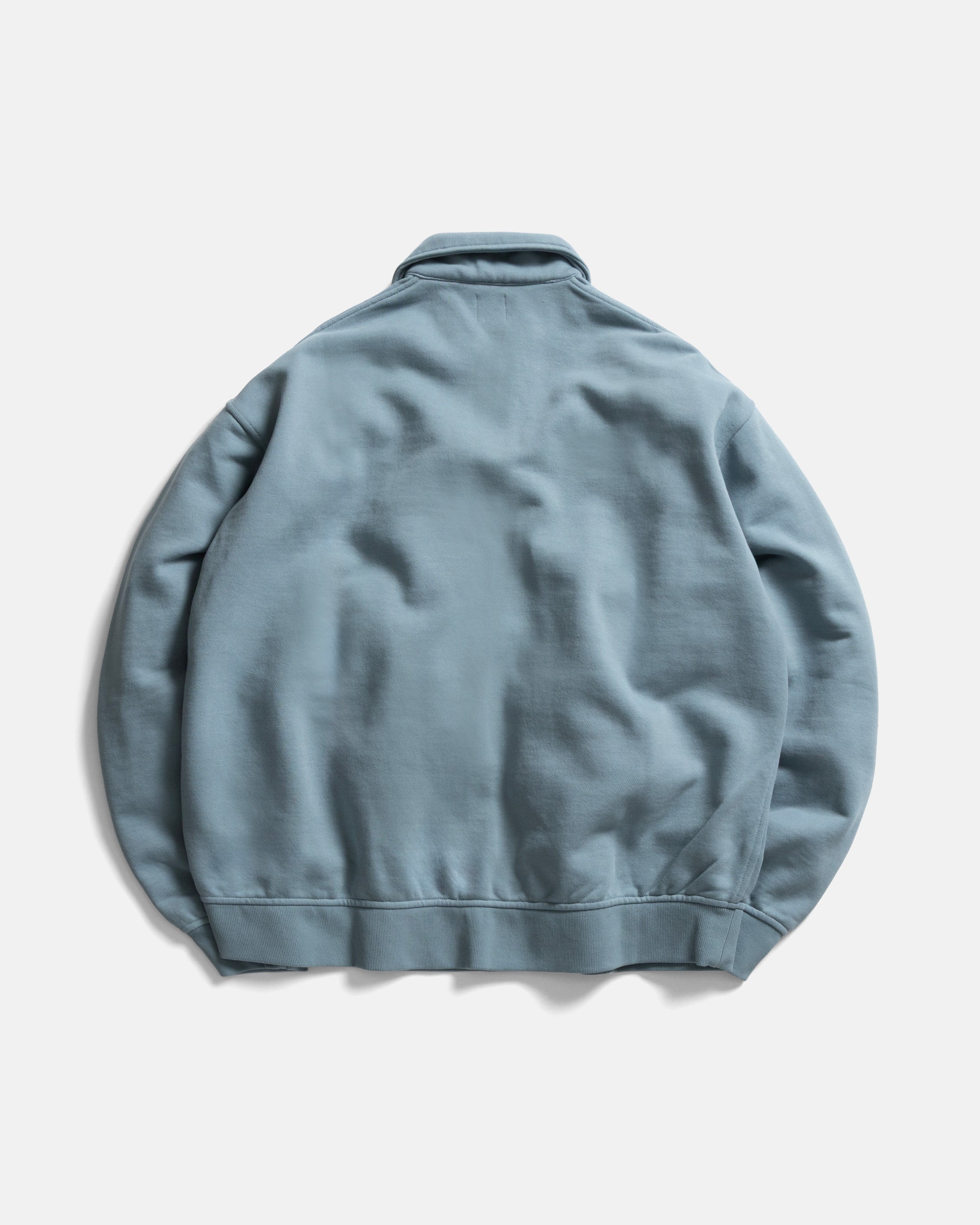 COLLAN ZIP COLLAR SWEATSHIRT - CITADEL BLUE 19oz. ALL COTTON LOOPBACK TERRY FLEECE