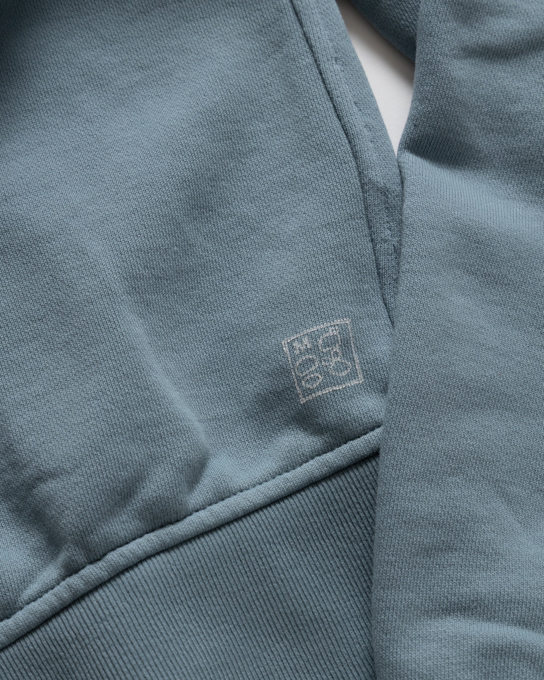 COLLAN ZIP COLLAR SWEATSHIRT - CITADEL BLUE 19oz. ALL COTTON LOOPBACK TERRY FLEECE